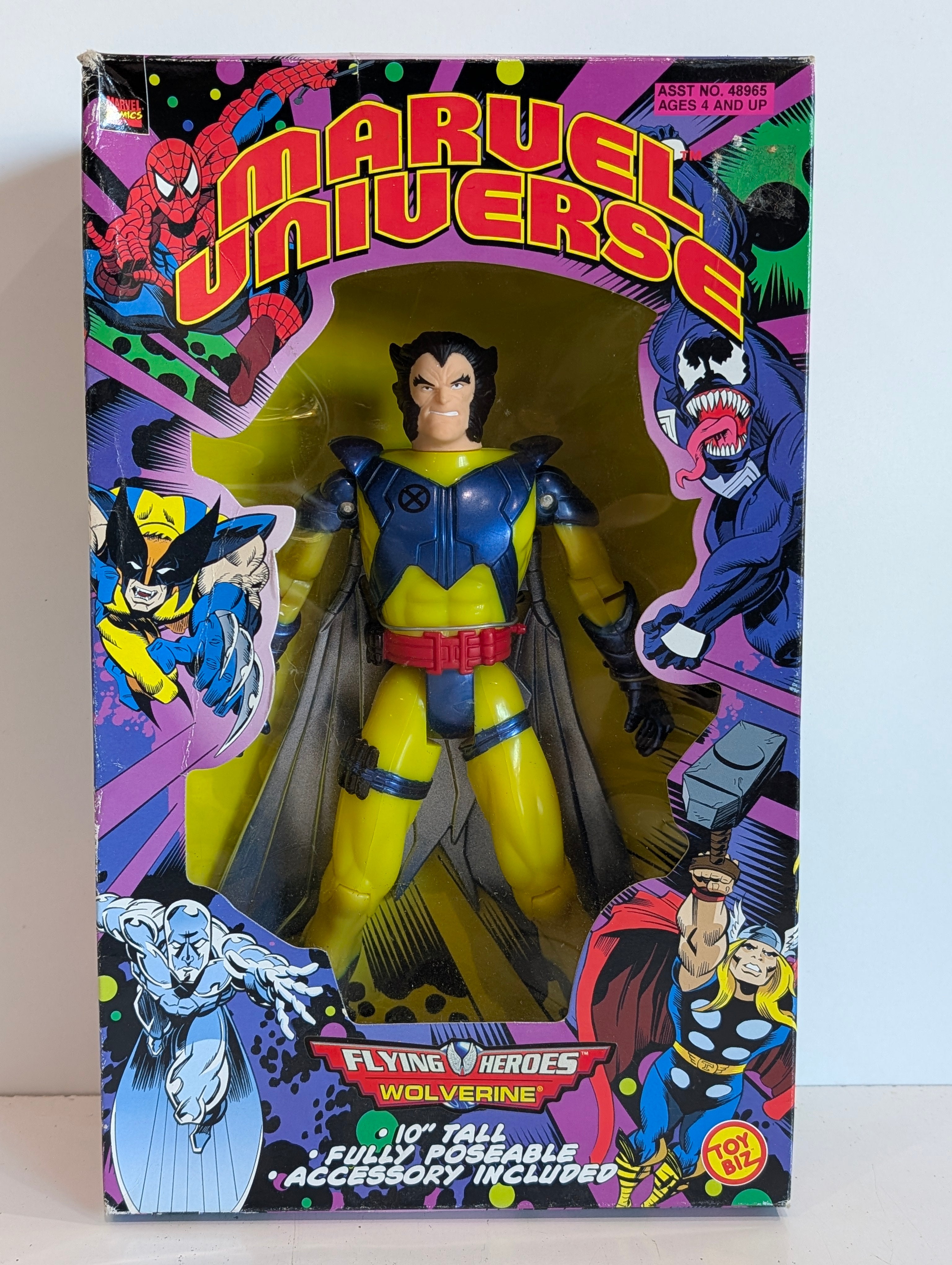 Wolverine - Vintage 1998 Toy Biz Marvel Universe Wolverine Flying Heroes 10 Inch Figure MIB