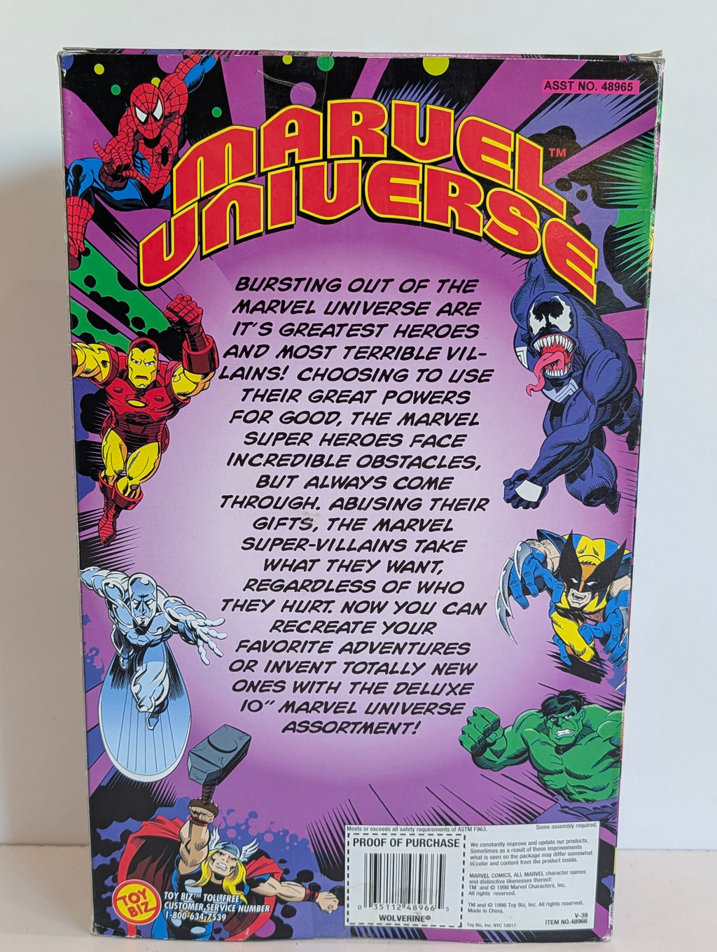 Wolverine - Vintage 1998 Toy Biz Marvel Universe Wolverine Flying Heroes 10 Inch Figure MIB