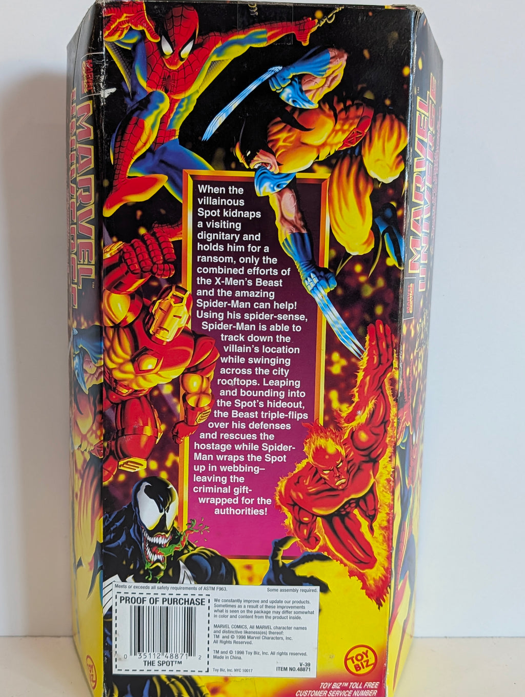 The Spot - Vintage 1998 Toy Biz Marvel Universe The Spot 10 Inch Figure MIB