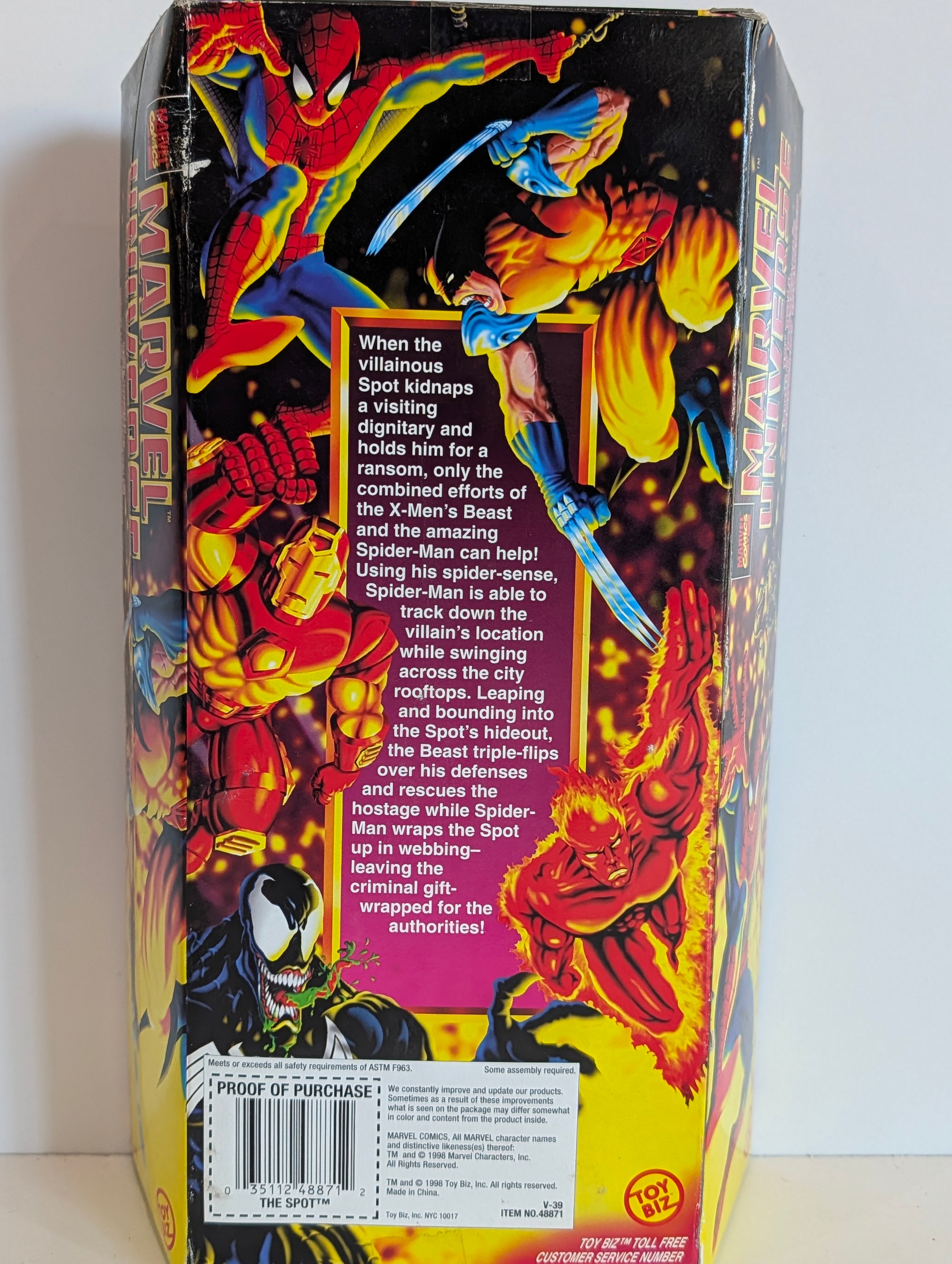 The Spot - Vintage 1998 Toy Biz Marvel Universe The Spot 10 Inch Figure MIB