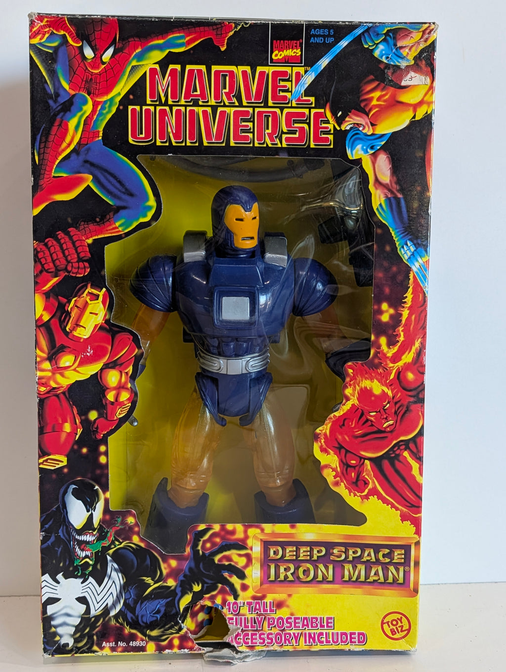 Iron Man - Vintage 1998 Toy Biz Marvel Universe Deep Space Iron Man 10 Inch Figure MIB