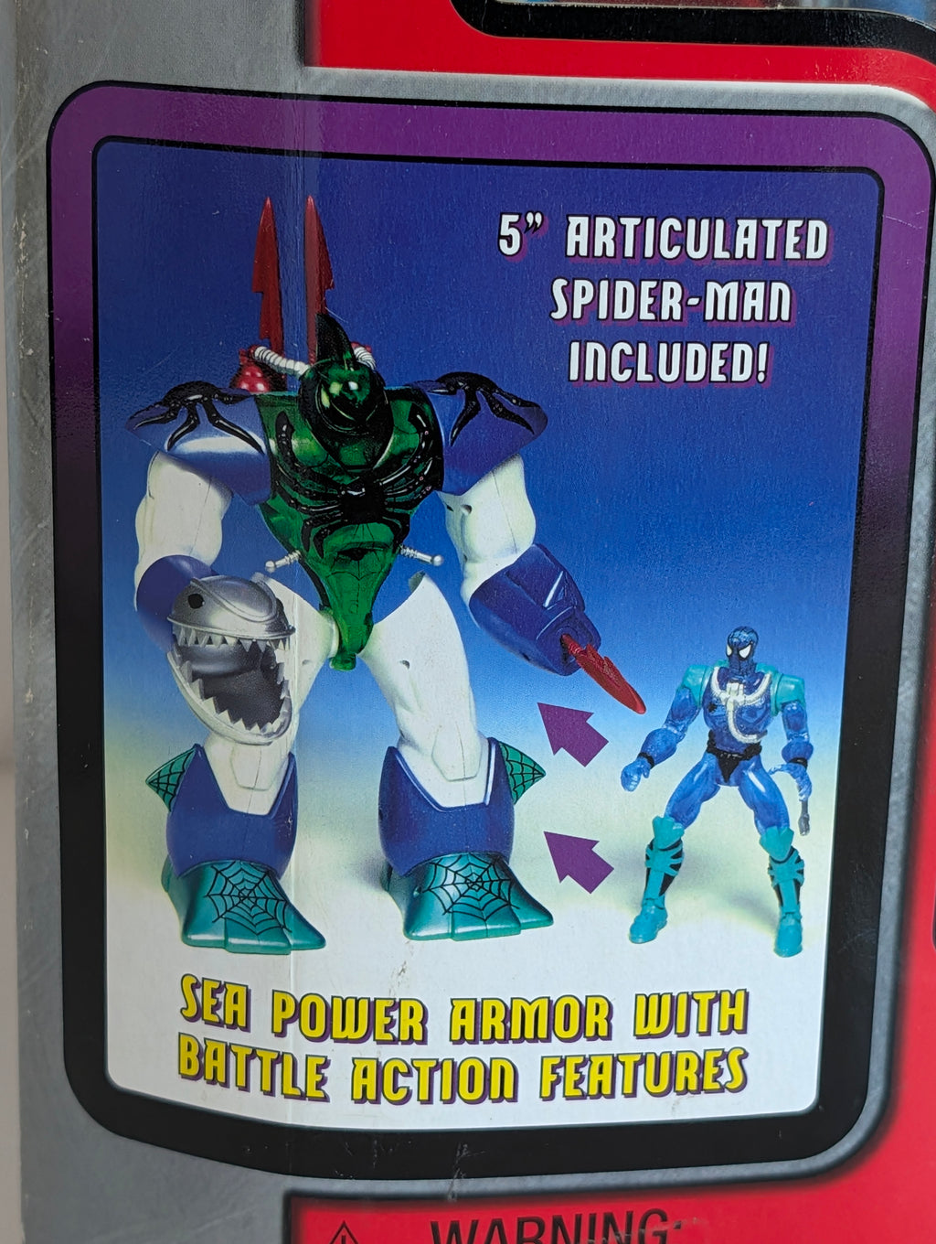 1999 Sea Power Armor Spider-Man Toybiz w/ 5" Sea Spiderman Action Figure NEW