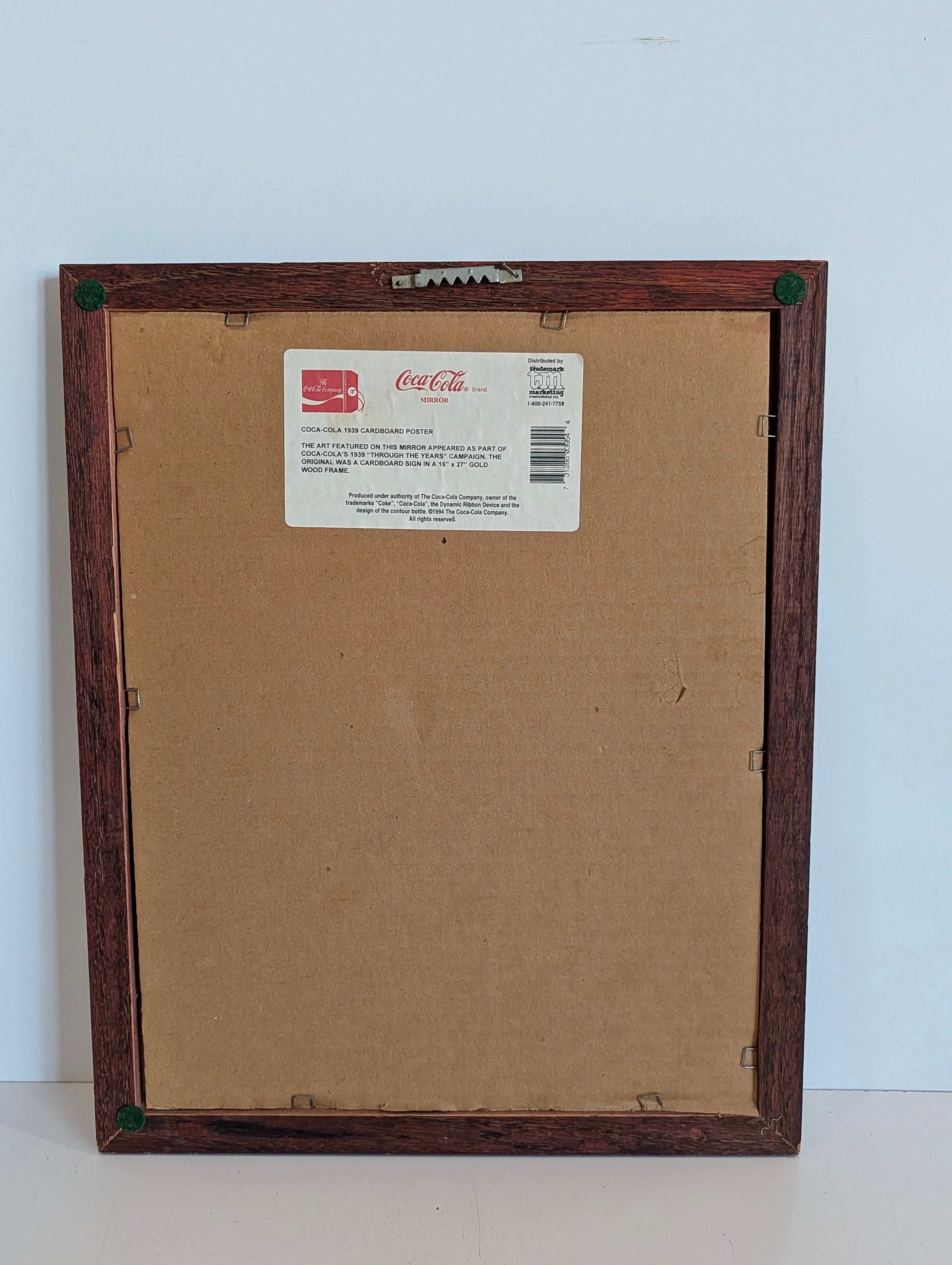 Coca Cola Mirror - Vintage 1994 Coca Cola Framed Mirror 1939 Poster Always Refreshing Sign Decor