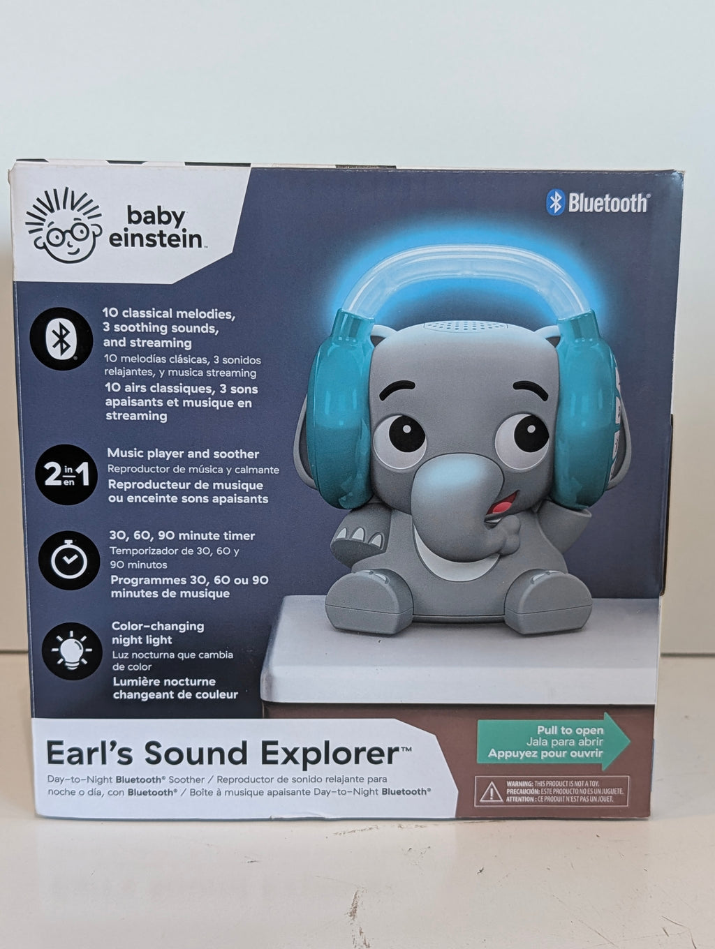 Baby Einstein Earl’s Sound Explorer Bluetooth Soother Night Light Music Toy