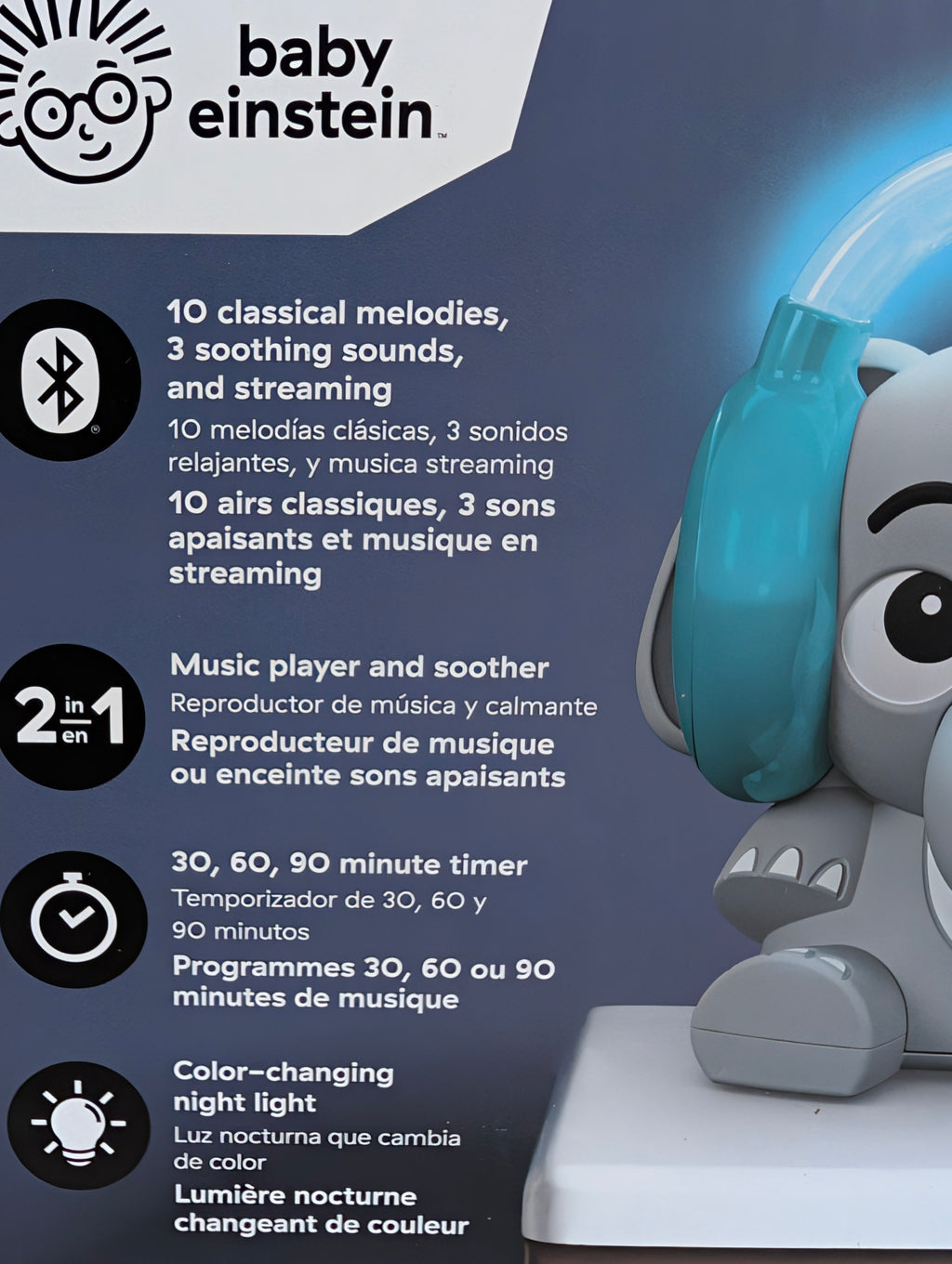 Baby Einstein Earl’s Sound Explorer Bluetooth Soother Night Light Music Toy