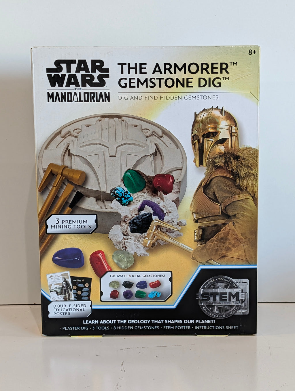 Star Wars Mandalorian Armorer Gemstone Dig Kit STEM Mining Toy Set Kids