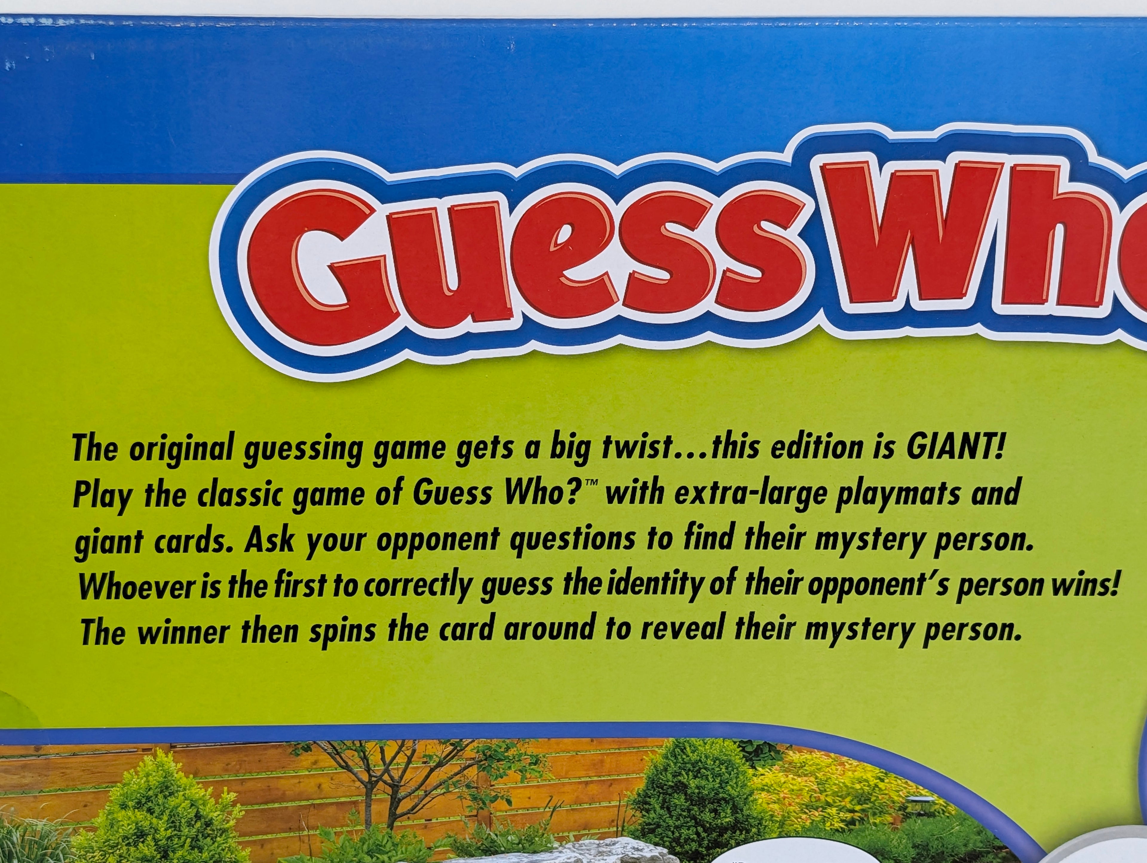 Guess Who Giant Edition Board Game Hasbro Family Kids Indoor Outdoor Play