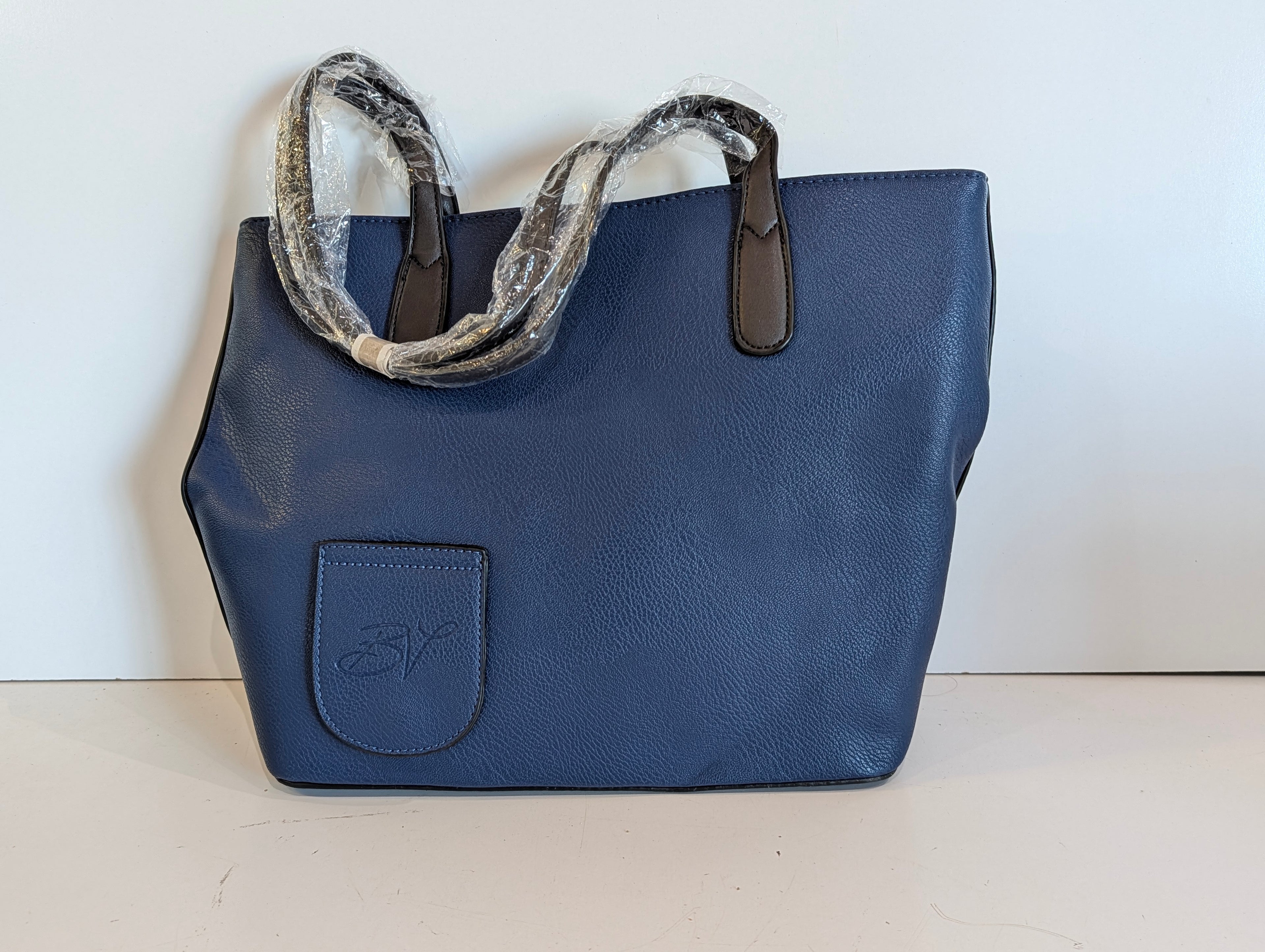 PortoVino Wine Purse Blue Hidden Spout Insulated Tote Bag Bella Vita New