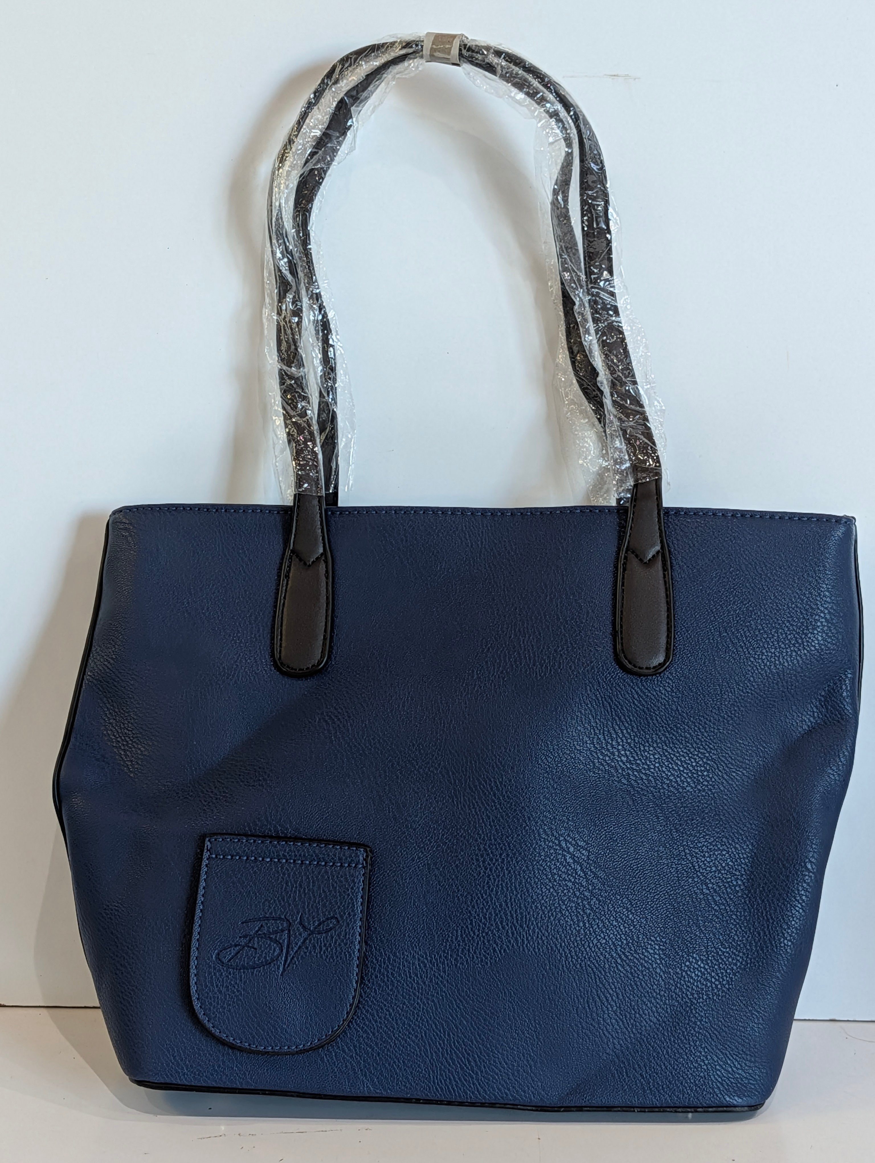 PortoVino Wine Purse Blue Hidden Spout Insulated Tote Bag Bella Vita New