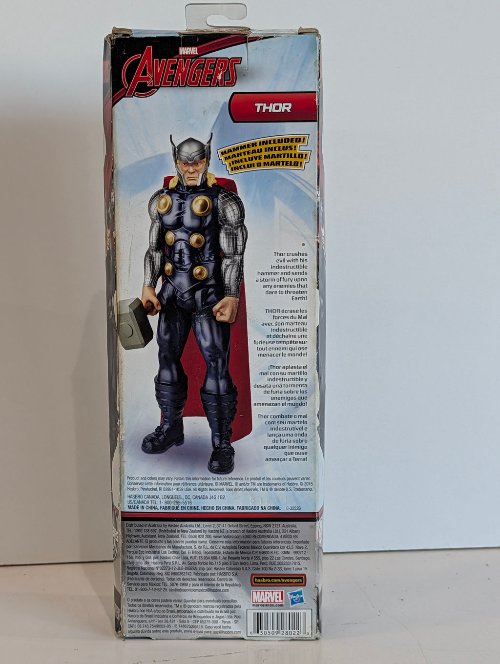 Marvel Avengers Thor Titan Hero Series 12 Inch Figure Hasbro 2015 Boxed Toy