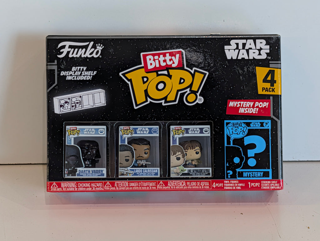 Funko Bitty Pop Star Wars 4 Pack Darth Vader Luke Skywalker Lando Set
