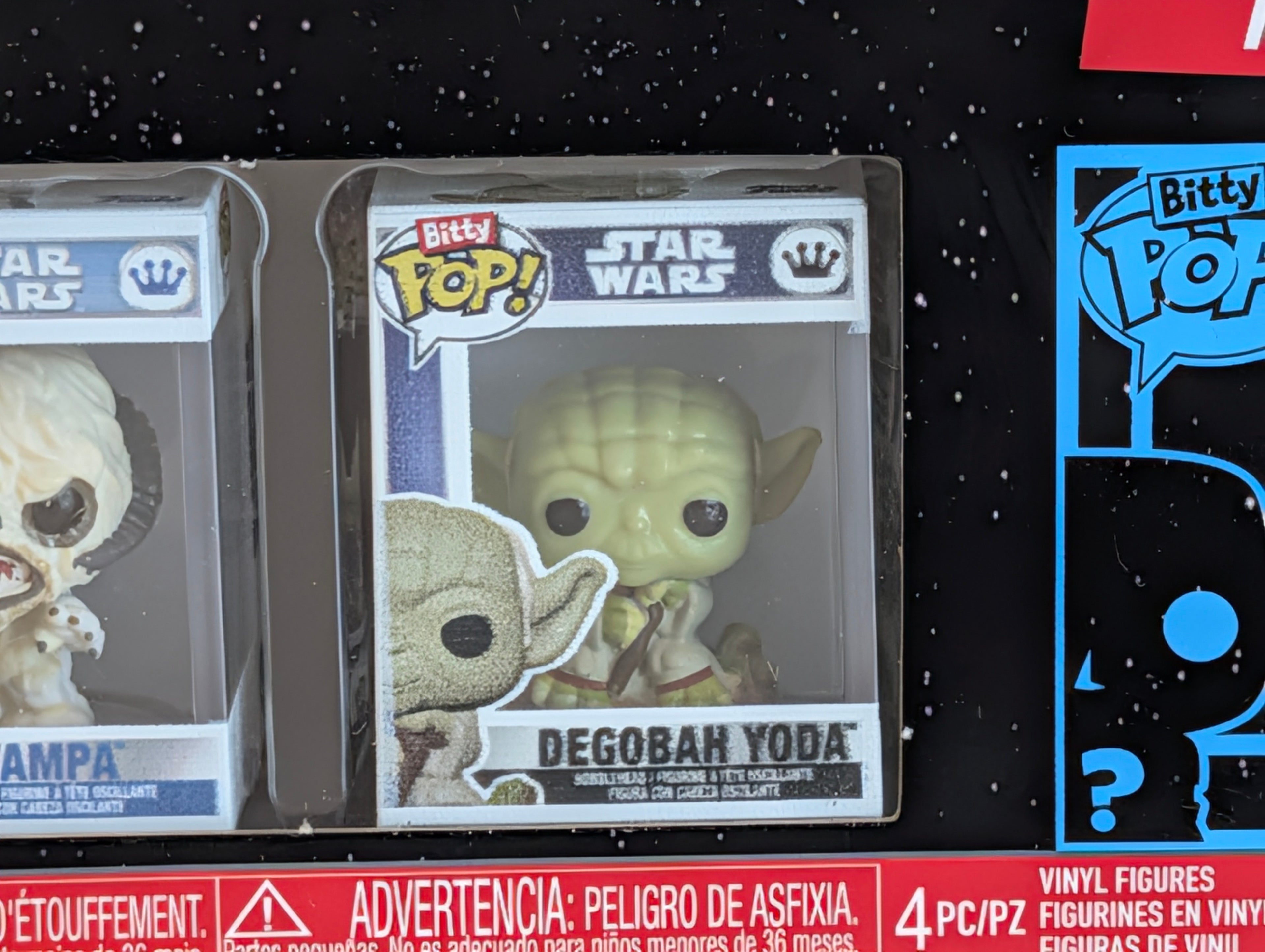 Funko Bitty Pop Star Wars Han Solo Wampa Yoda 4 Pack Mystery Figure Set