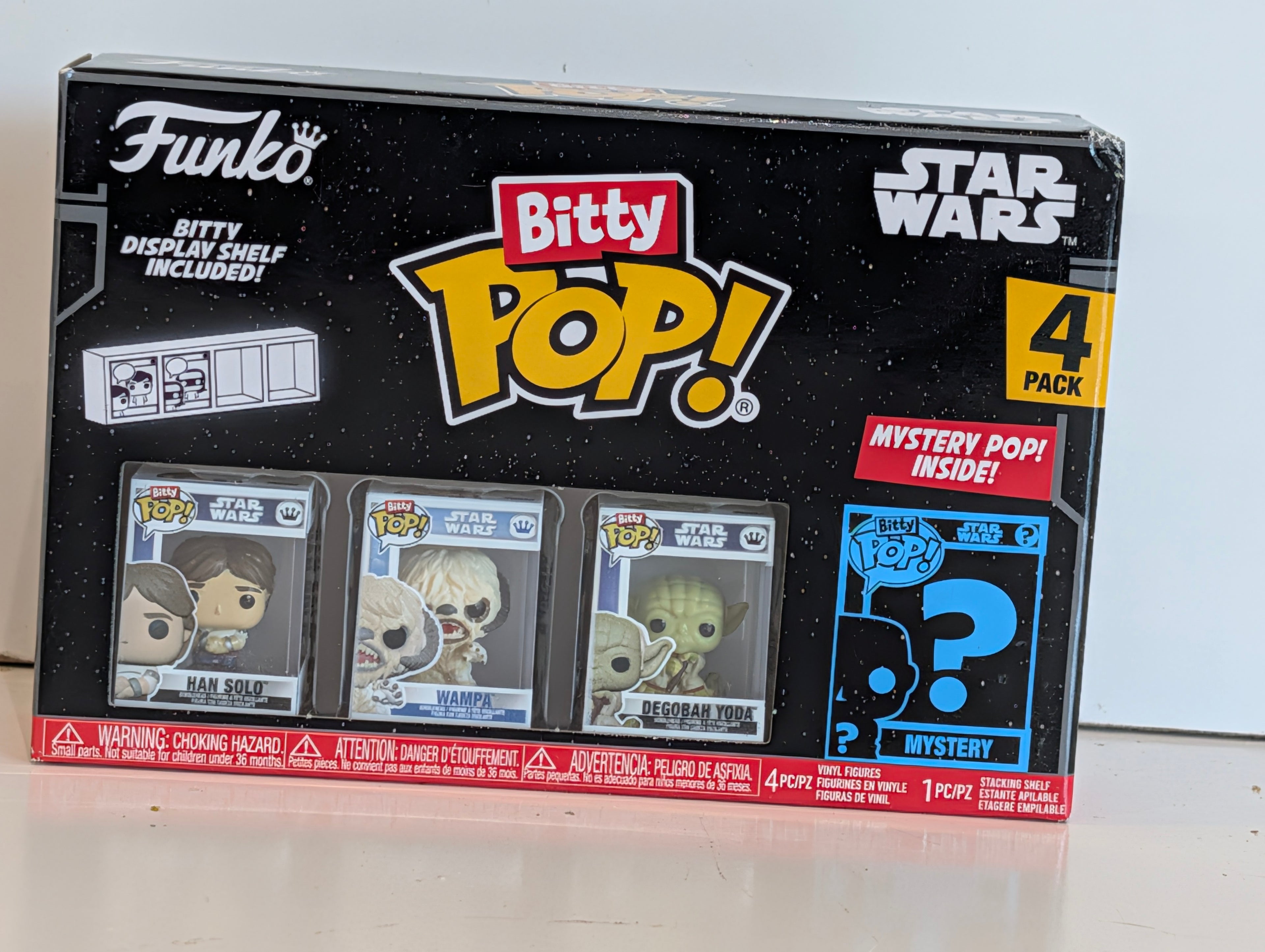 Funko Bitty Pop Star Wars Han Solo Wampa Yoda 4 Pack Mystery Figure Set