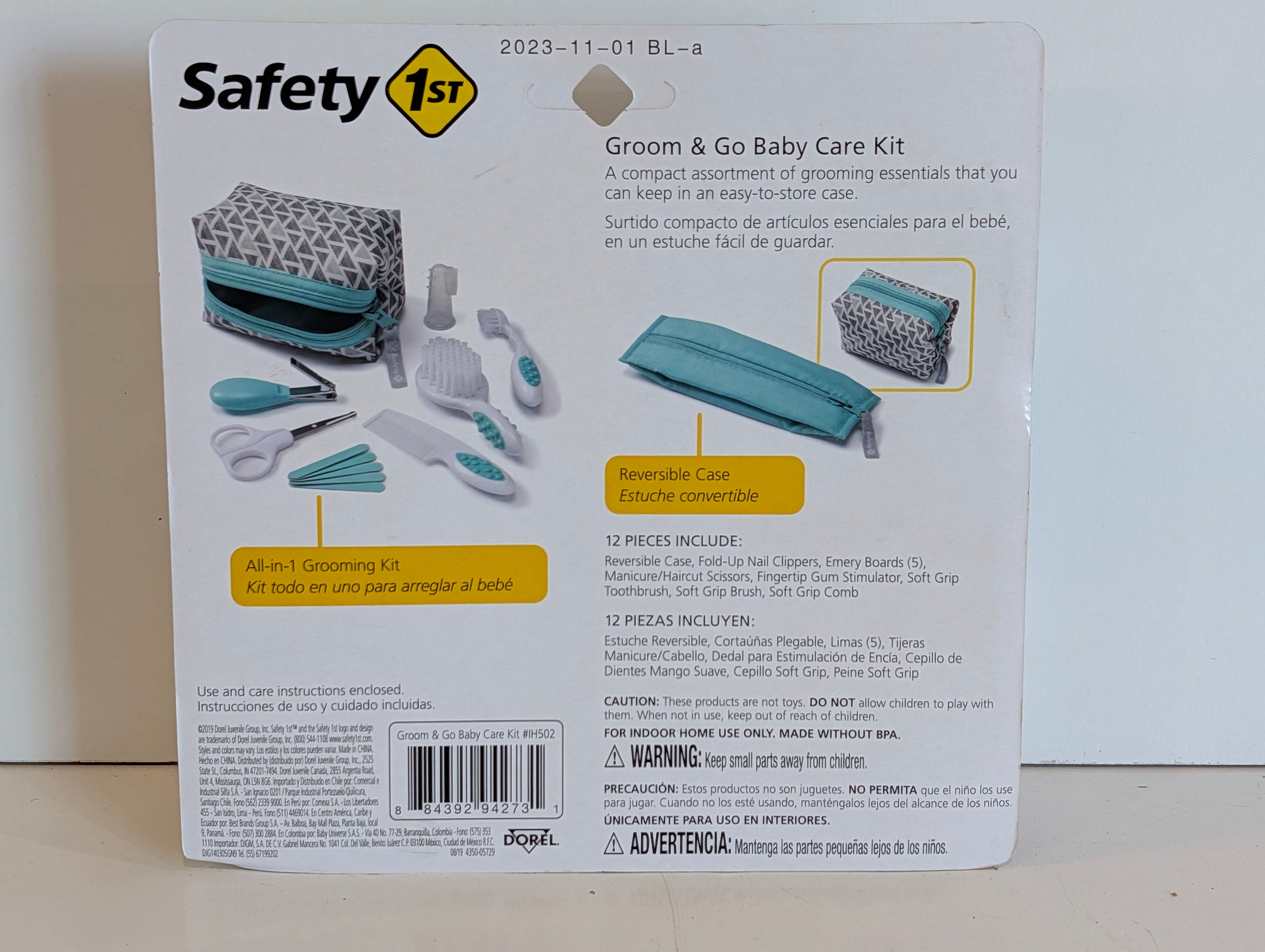 Safety 1st Groom & Go Baby Care Kit 12 Piece Infant Grooming Travel Set