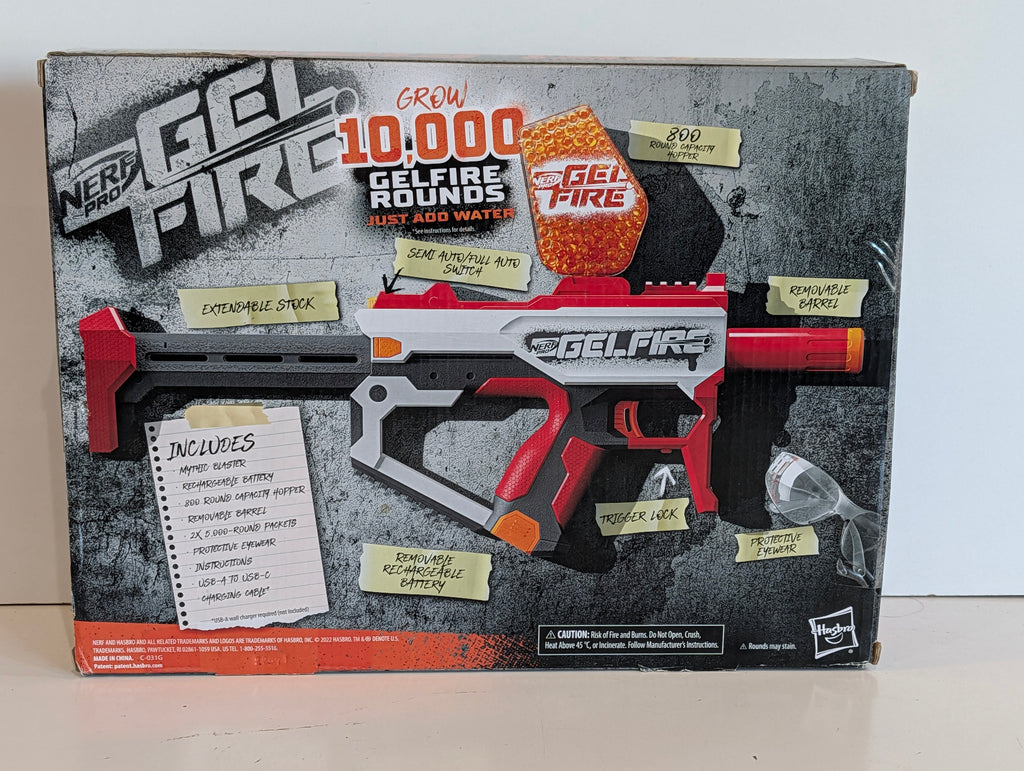 NERF Pro Gelfire Mythic Blaster 10000 Rounds Automatic Gel Toy Gun Kit Set