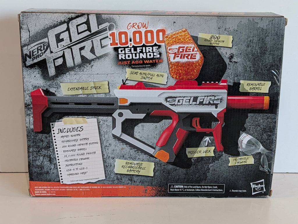 NERF Pro Gelfire Mythic Blaster 10000 Rounds Automatic Gel Toy Gun Kit Set