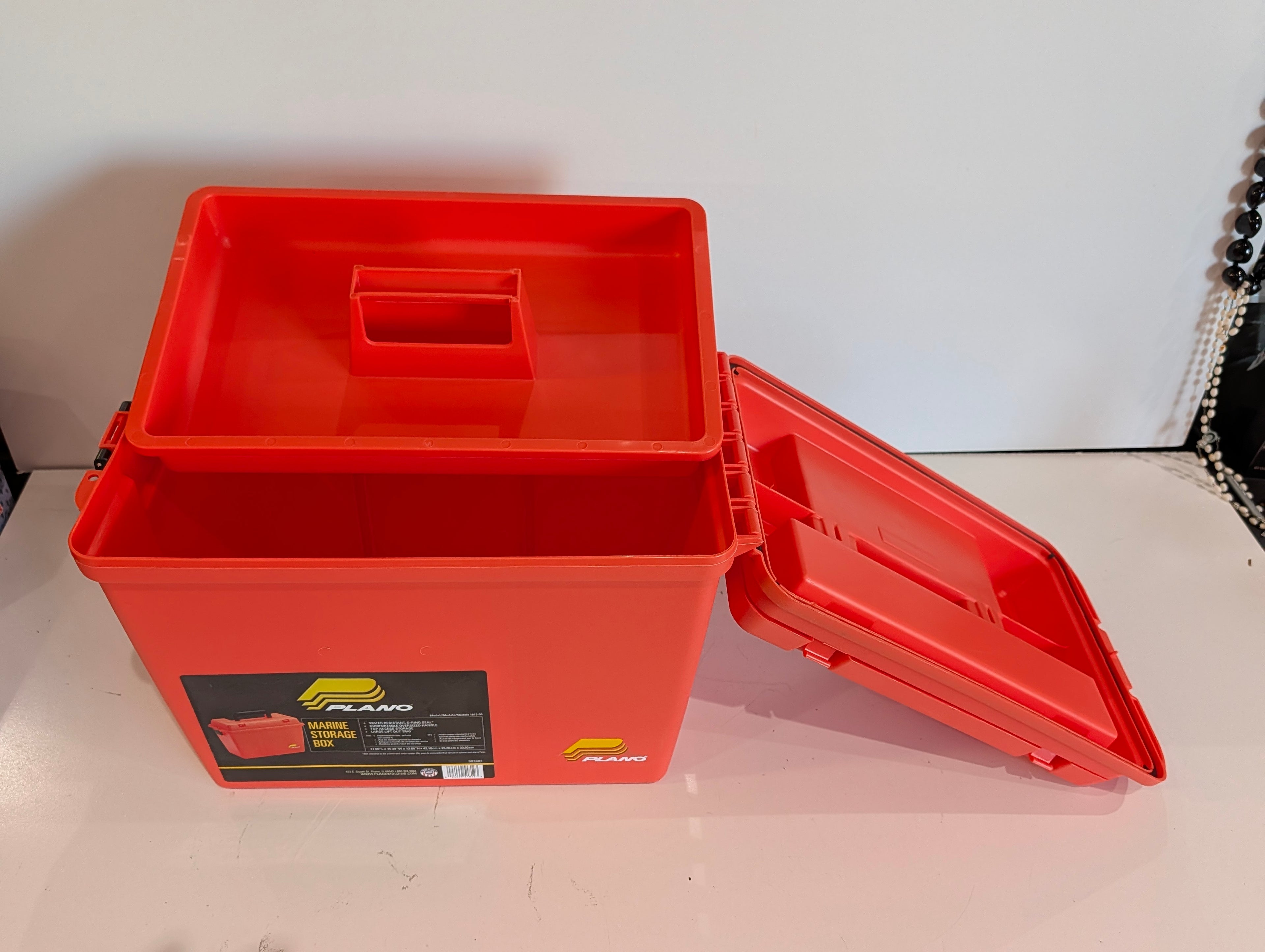 Plano 1812-50 Marine Storage Box Waterproof O-Ring Seal Utility Case Red