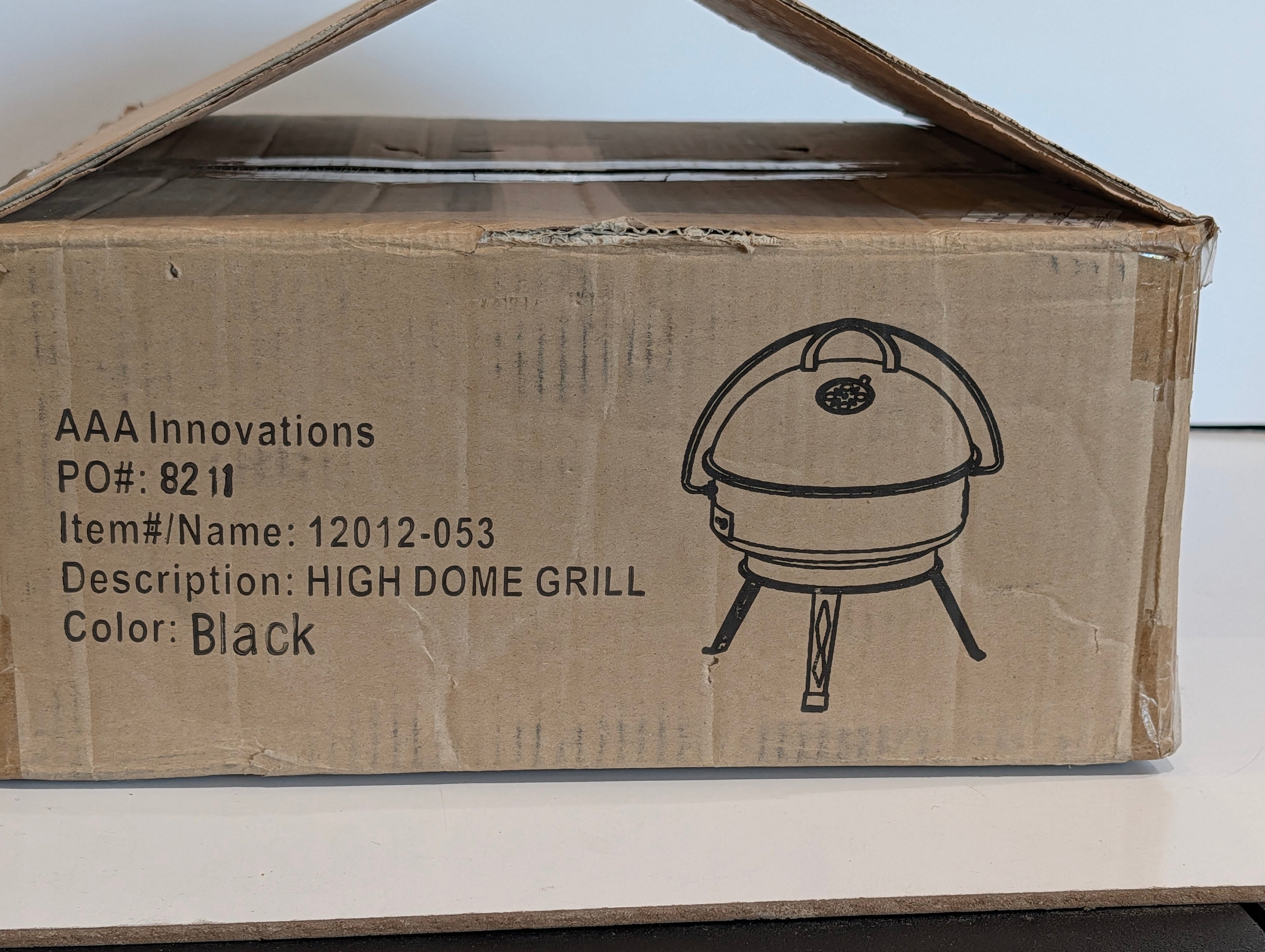 AAA Innovations High Dome Grill Portable Charcoal BBQ Black Camping Grill
