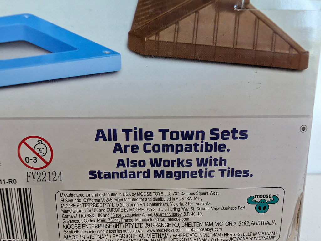 Jurassic World Tile Town Dino Rescue Magnetic Tile Set 20+ Pieces Kids Toy