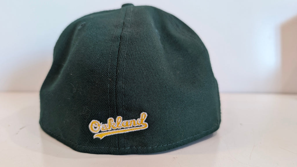 Oakland Athletics Fitted Hat Green Yellow MLB Cap Embroidered Logo Baseball