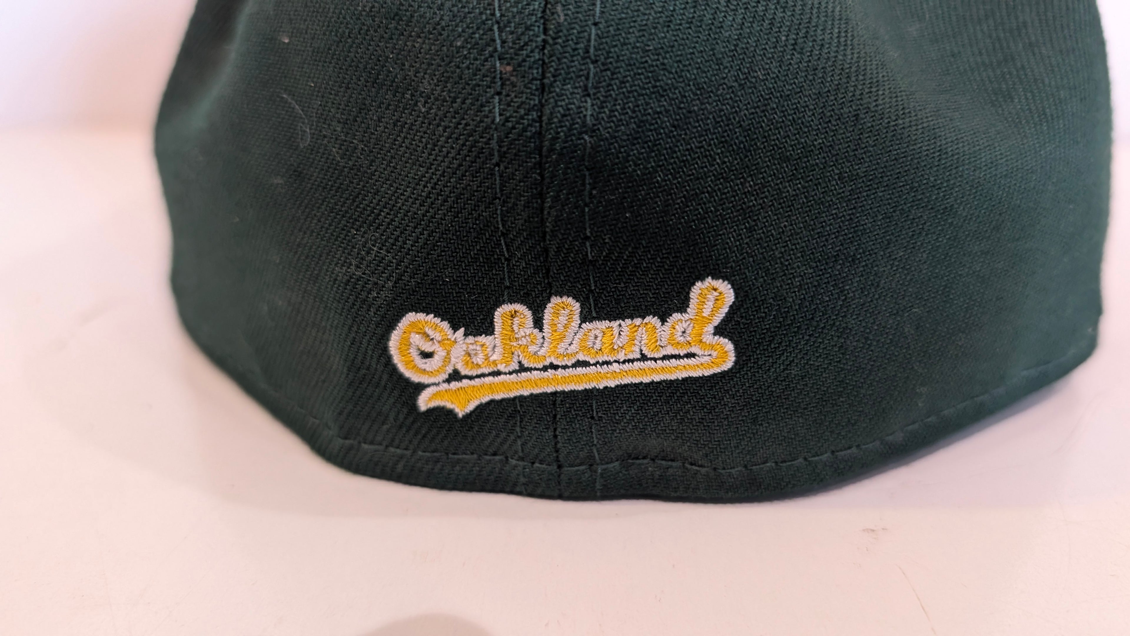 Oakland Athletics Fitted Hat Green Yellow MLB Cap Embroidered Logo Baseball