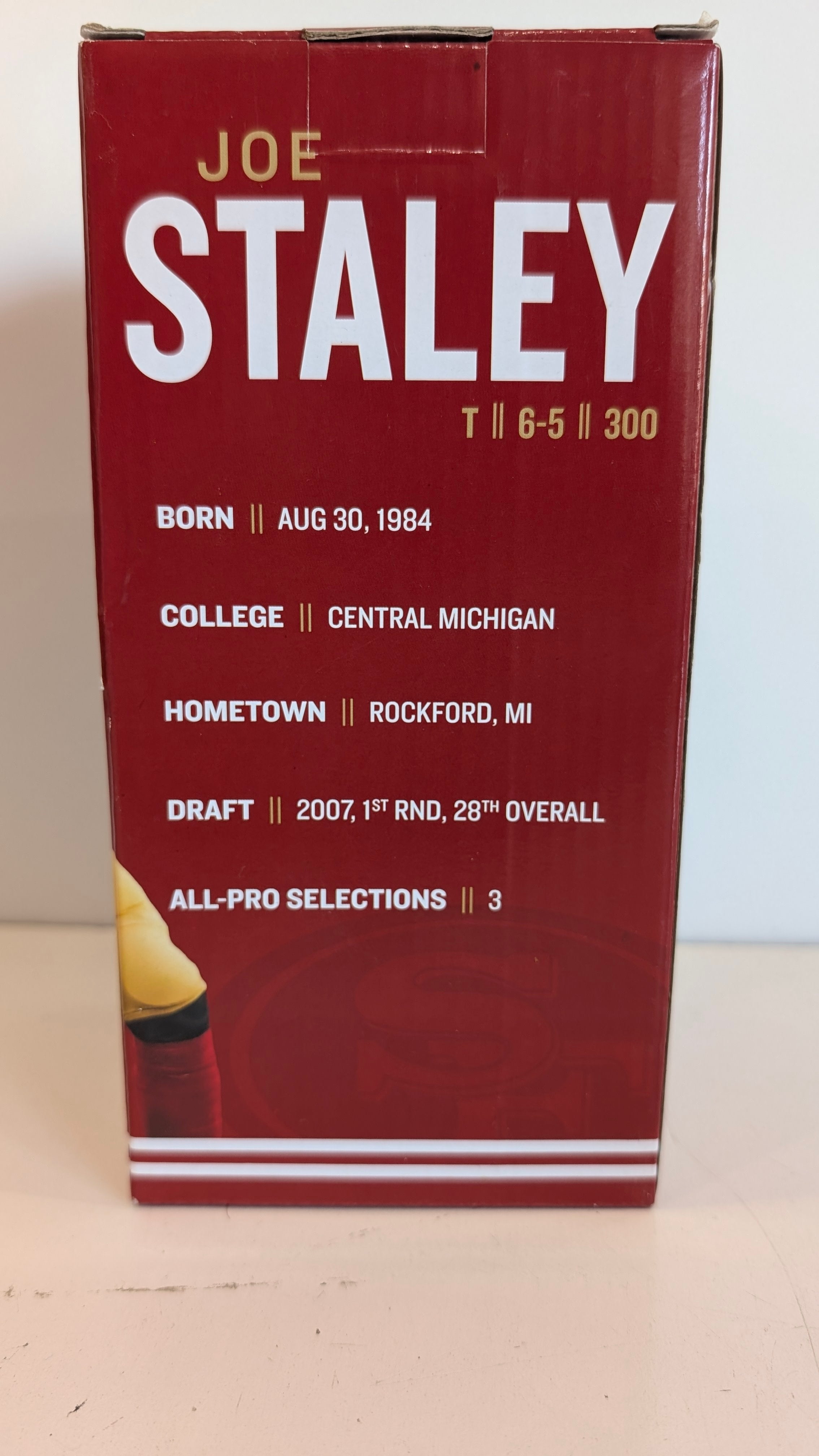 2019 Joe Staley Bobblehead San Francisco 49ers Limited Edition NFL Figure