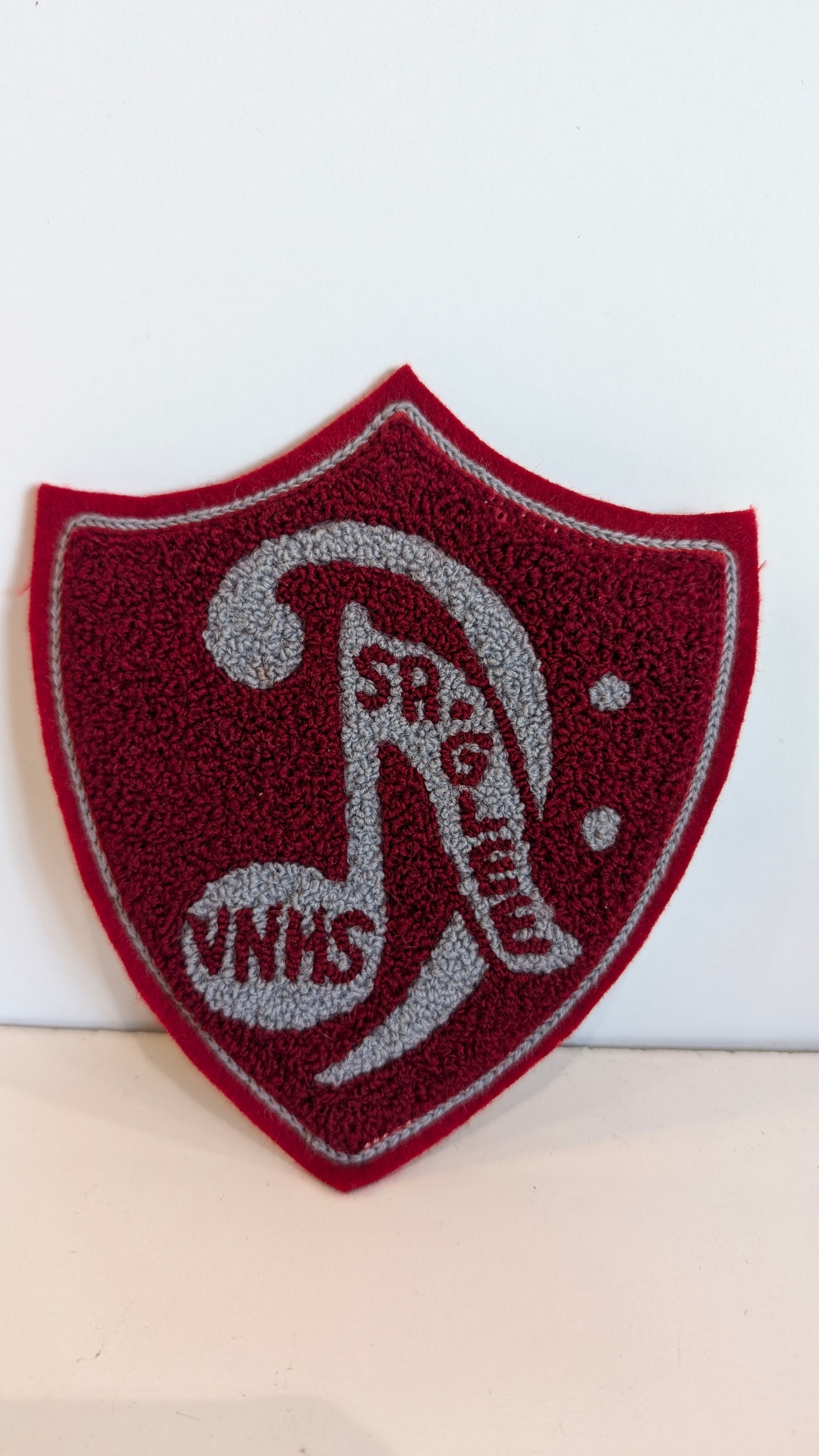Vintage Saint Anselm SAGA GLEN VNHS Shield Wool Felt Handmade Wall Decor