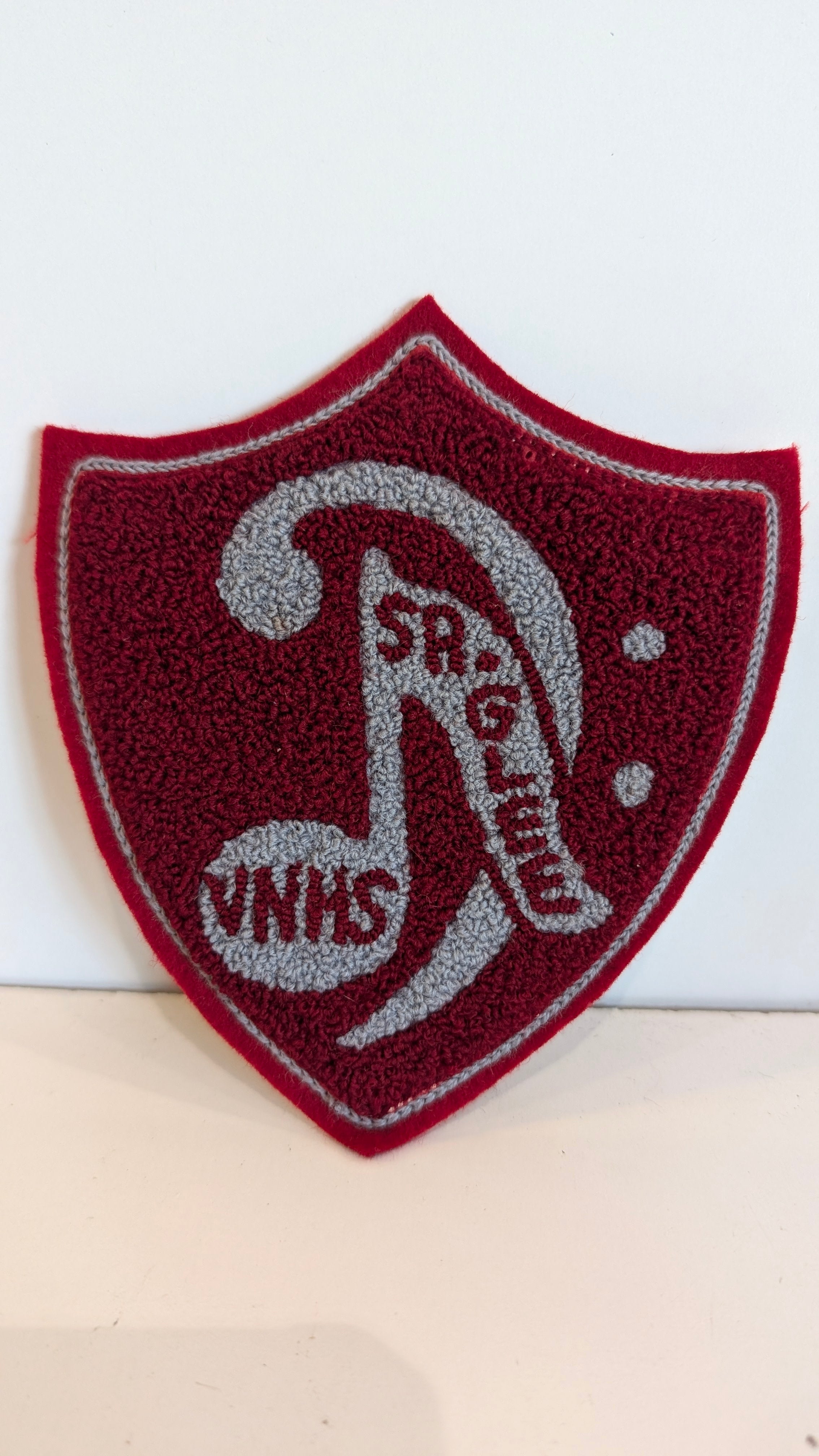 Vintage Saint Anselm SAGA GLEN VNHS Shield Wool Felt Handmade Wall Decor