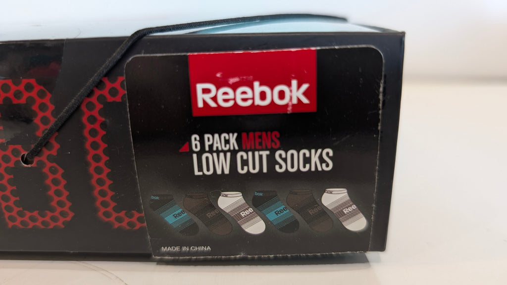 Reebok 6 Pack Mens Low Cut Socks Performance Training Athletic Footwear Set