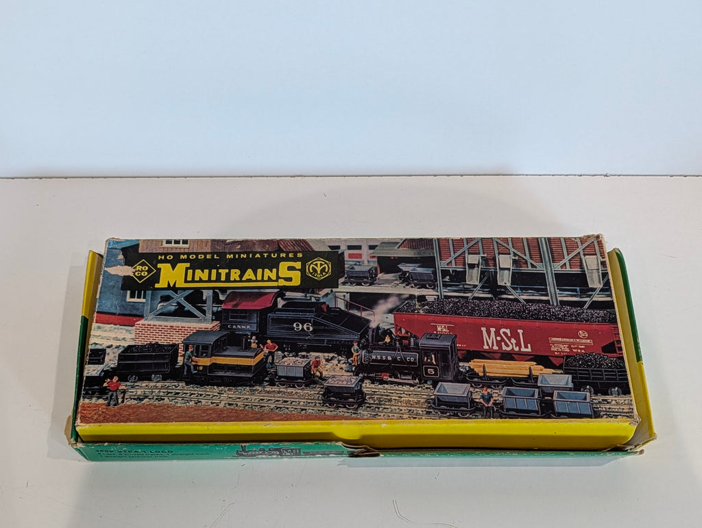 Vintage Roco Minitrains HO Scale Train Set Locomotive Cars Track In Box