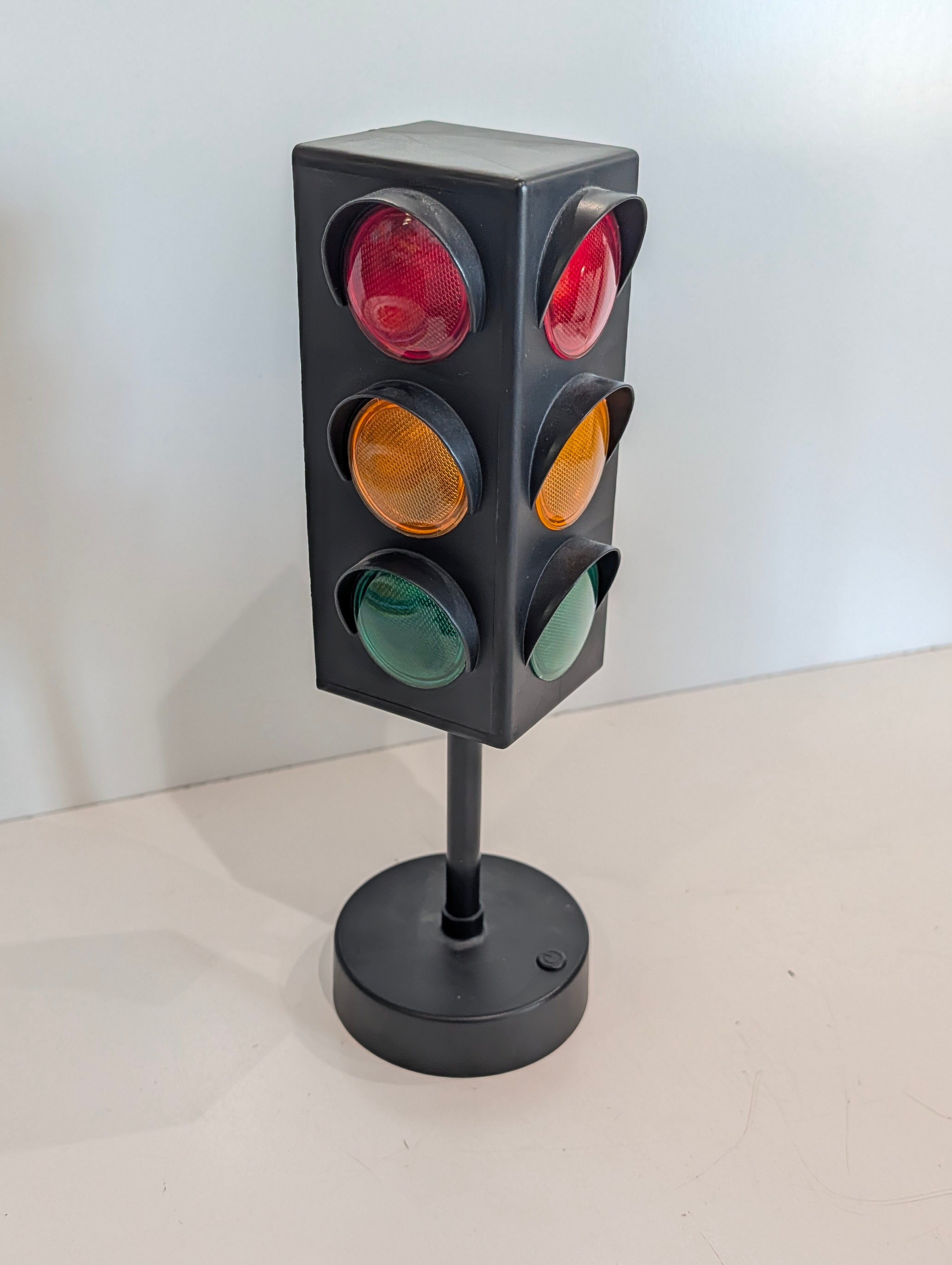 Vintage Traffic Light Lamp Desktop Signal Light Red Yellow Green Decor Display