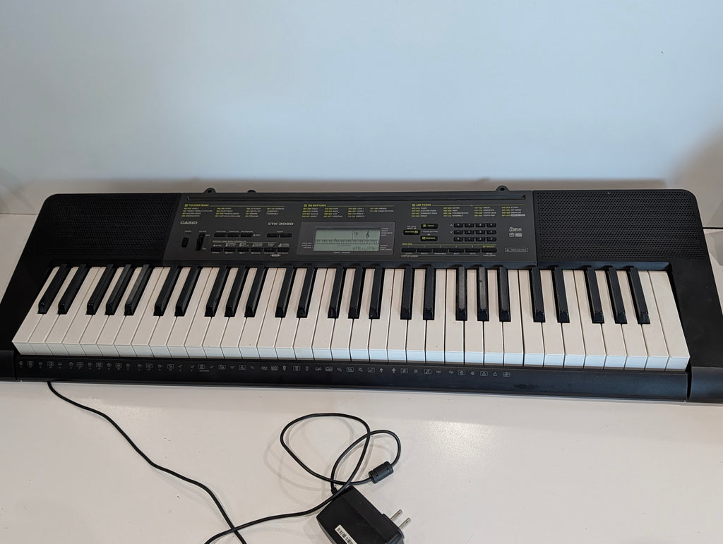 Casio CTK-2080 61 Key Electronic Keyboard Piano USB MIDI Song Bank Bundle