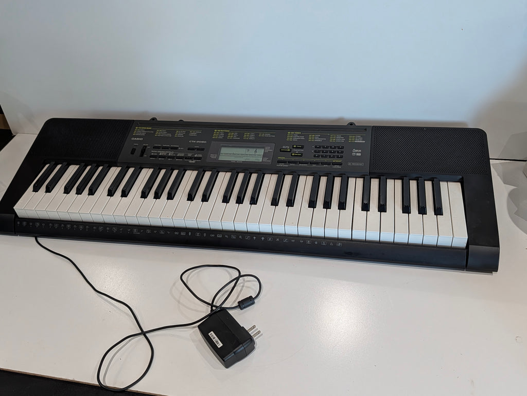 Casio CTK-2080 61 Key Electronic Keyboard Piano USB MIDI Song Bank Bundle