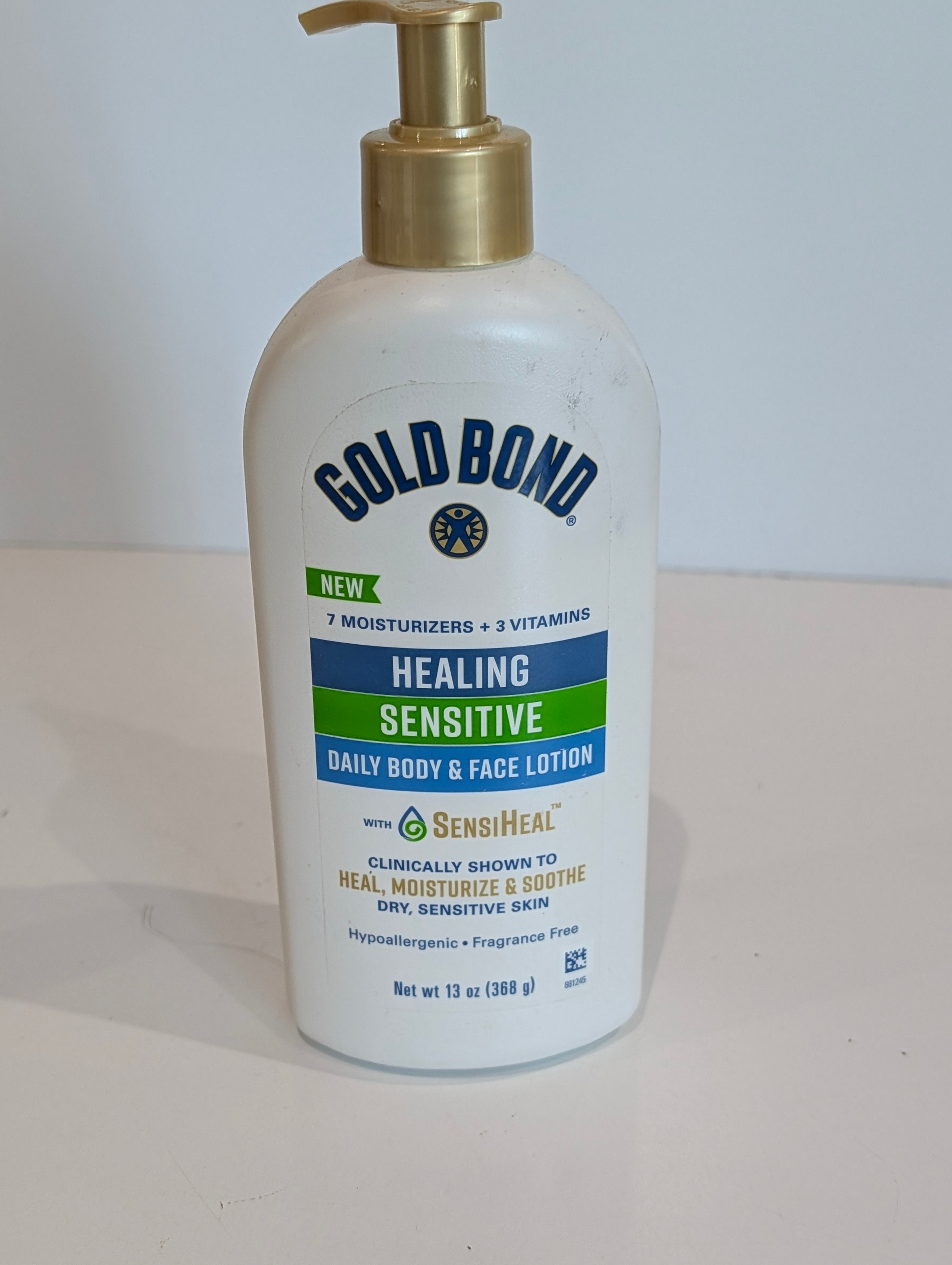 Gold Bond Healing Sensitive Skin Lotion 13 Oz Pump Bottle Moisturizer