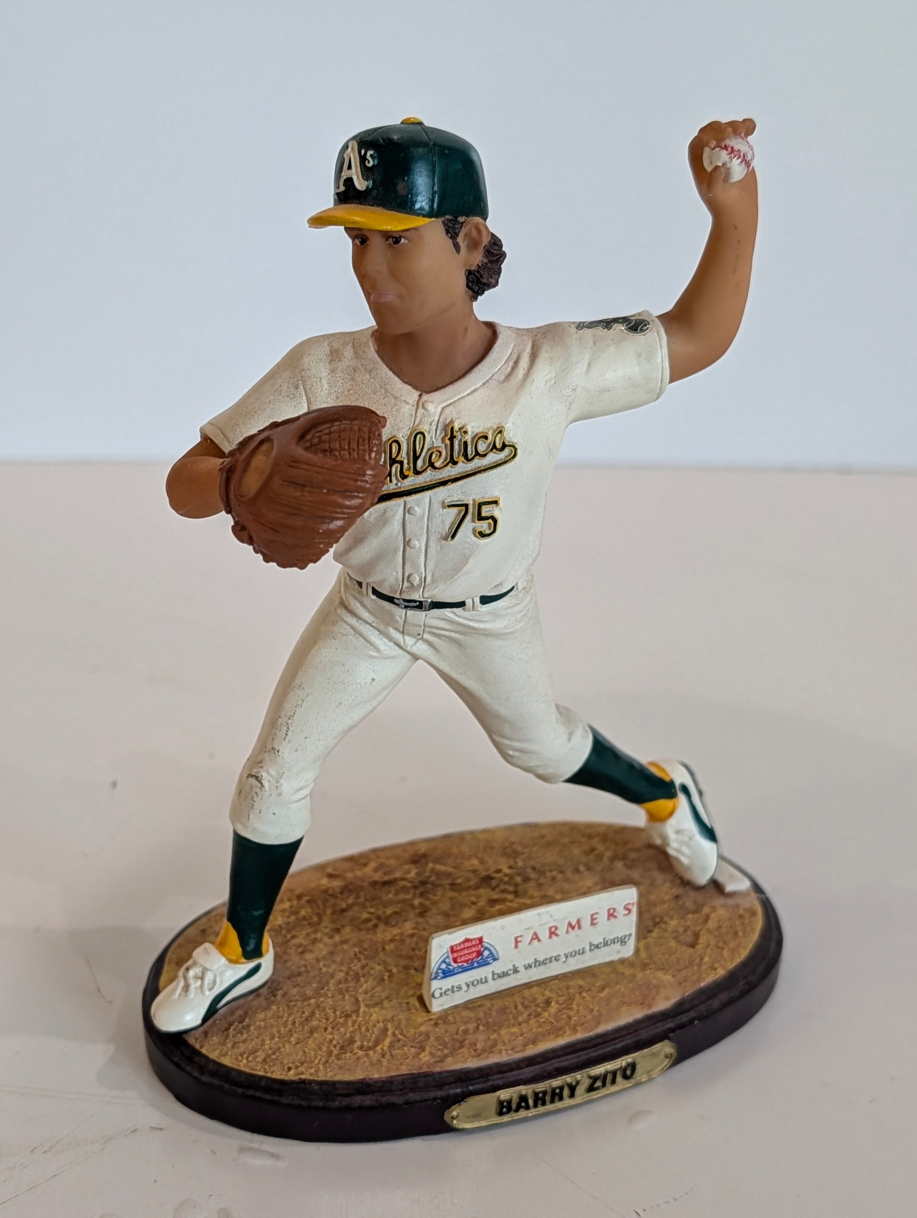 Vintage Barry Zito Oakland Athletics Figurine Statue MLB Pitcher Collectible