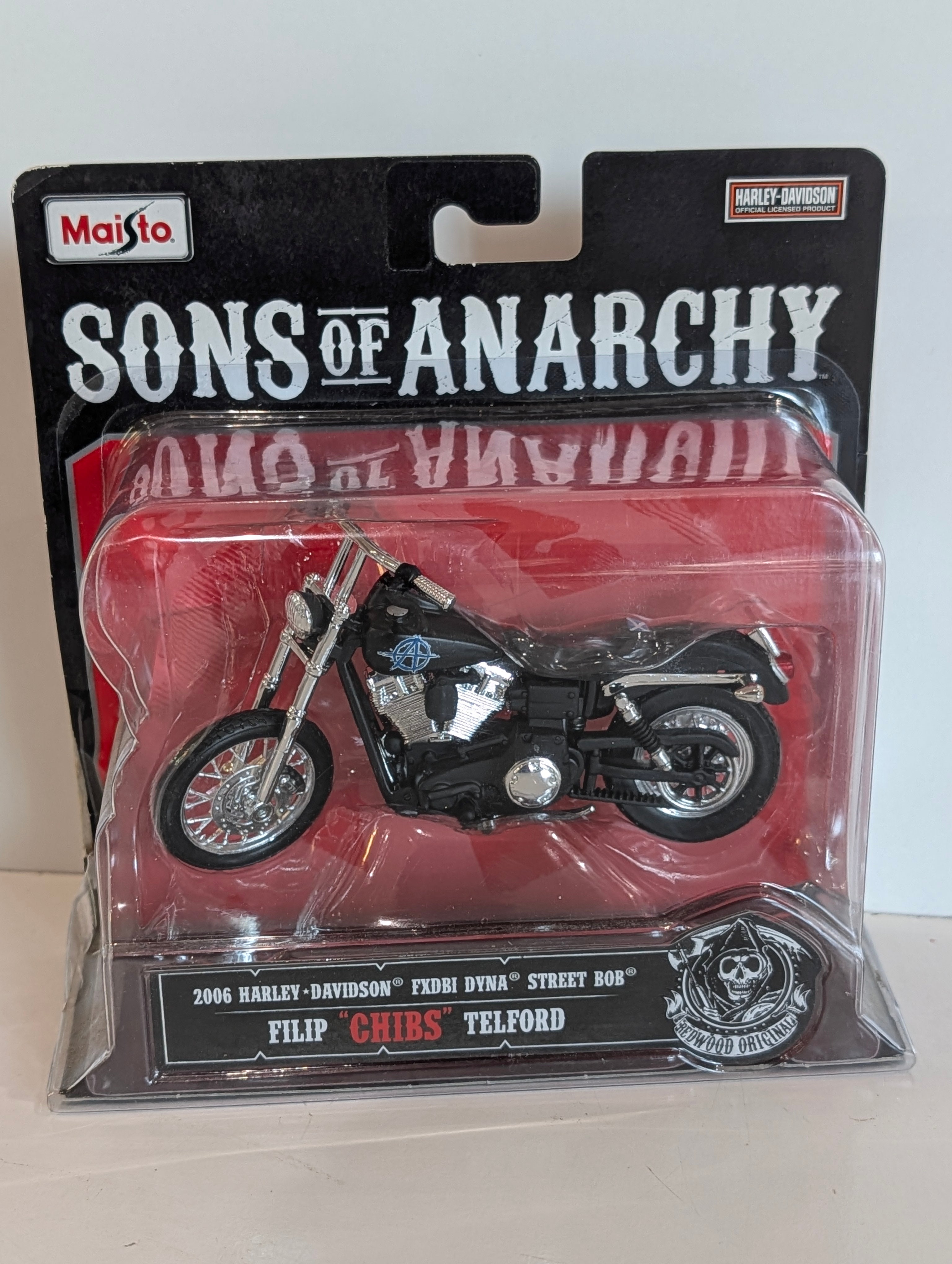 Maisto Sons Of Anarchy 2006 Harley Davidson FXDBI Dyna Street Bob Chibs Model