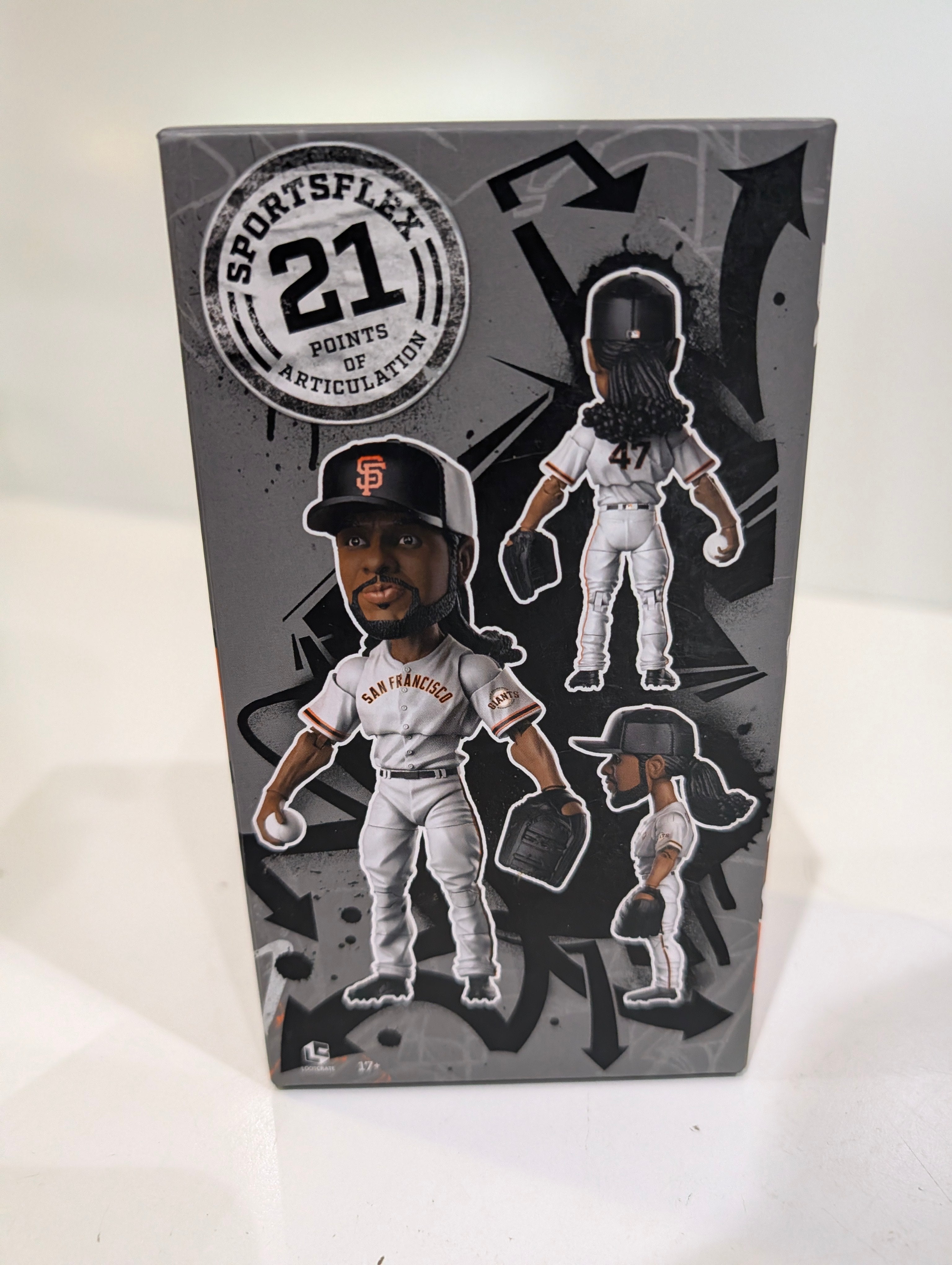 Johnny Cueto SF Giants SportsFlex 21 Points Articulation MLB Figure 05.01