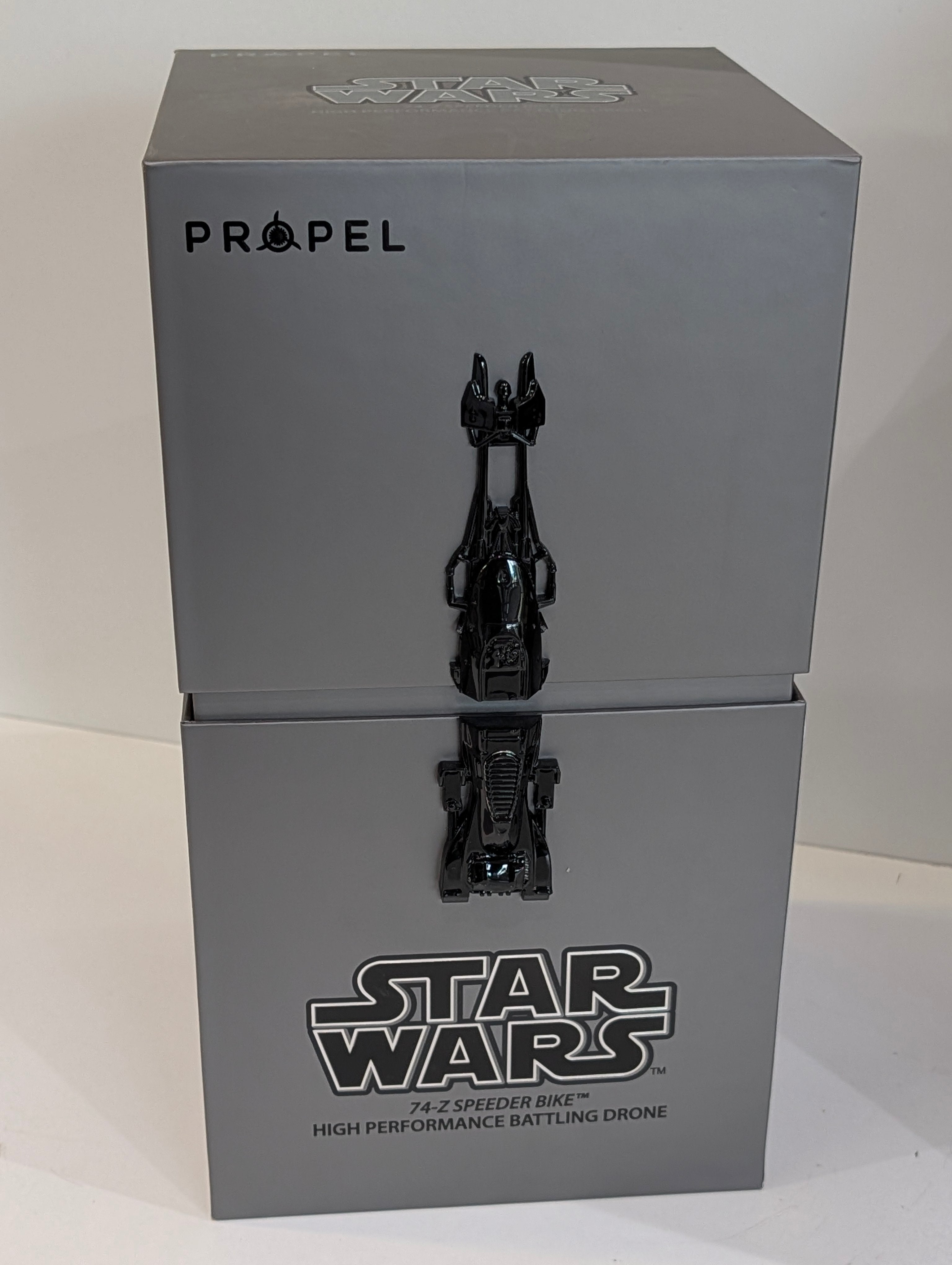Star Wars 74-Z Speeder Bike Drone Propel Collectors Display Case Disney