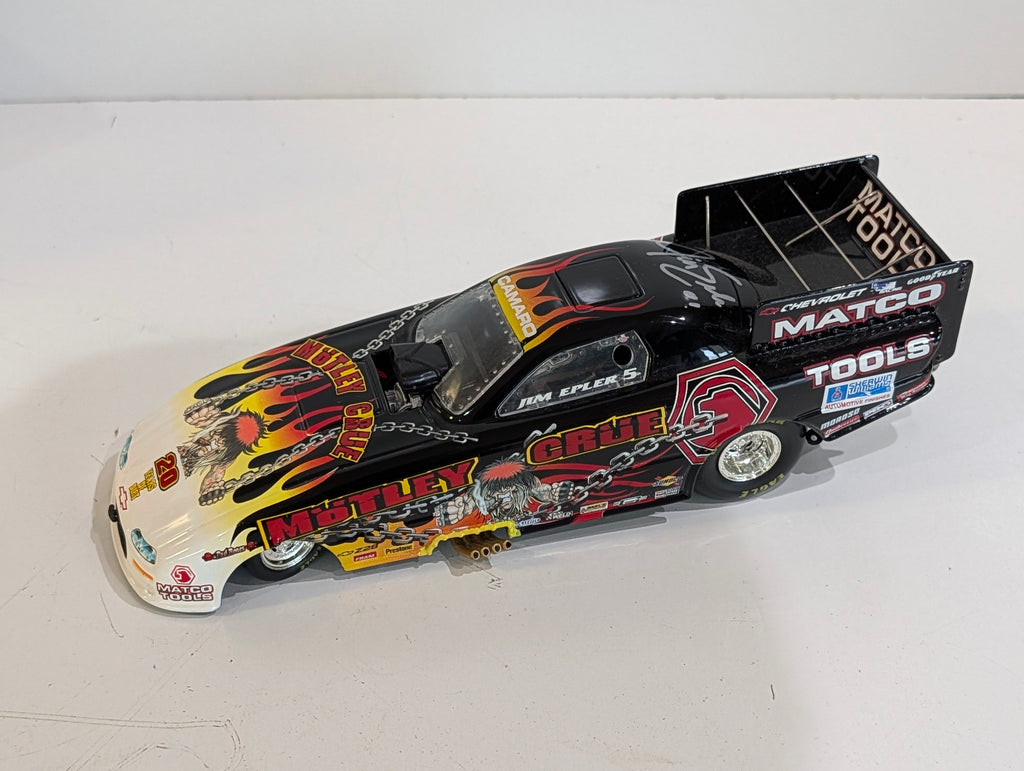Signed Jim Epler Motley Crue 1:24 Nitro Funny Car Diecast Matco Tools COA