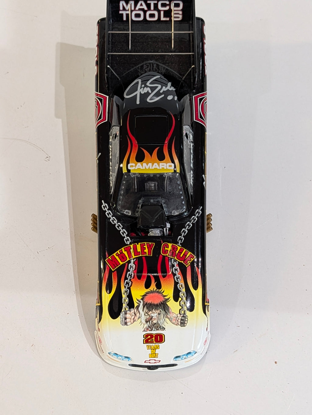 Signed Jim Epler Motley Crue 1:24 Nitro Funny Car Diecast Matco Tools COA