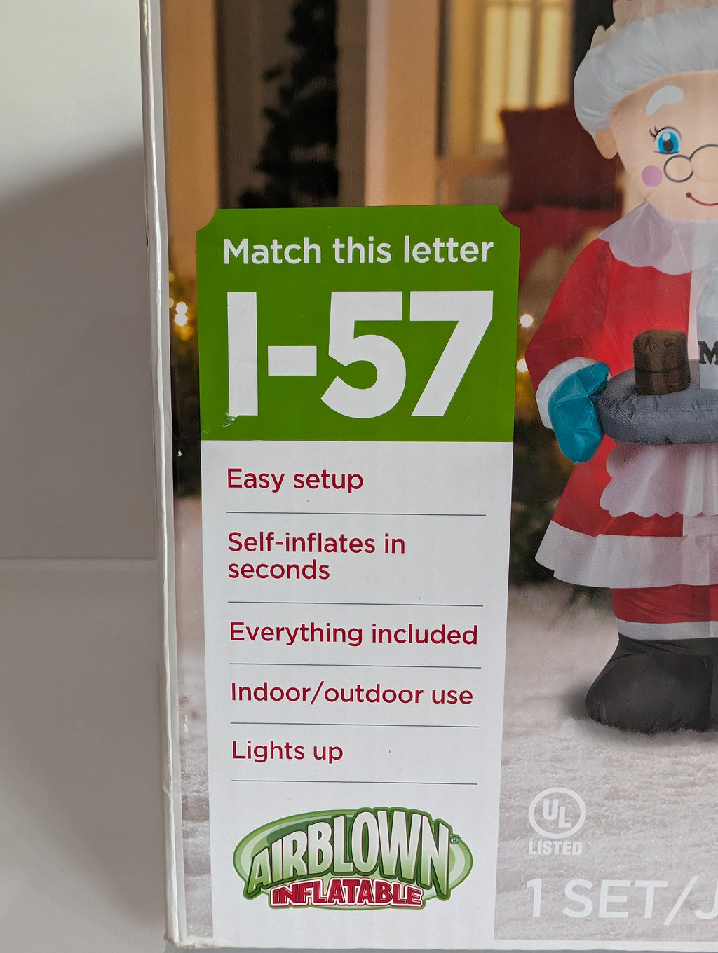 Holiday Time 6.5Ft Santa Mrs Claus Elf Inflatable Airblown Christmas Scene Decor