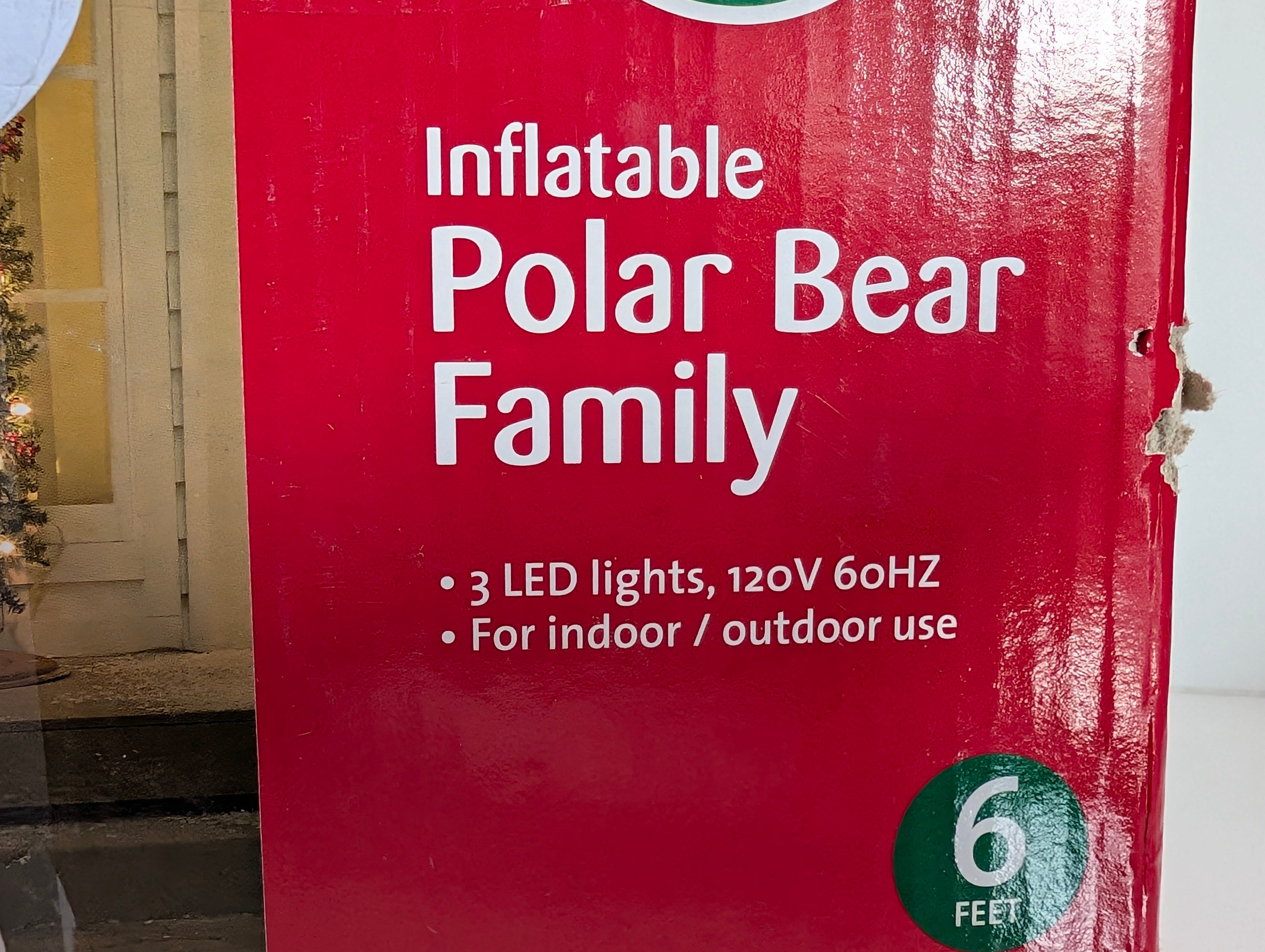 Winter Wonder Lane 6Ft Inflatable Polar Bear Family LED Lighted Outdoor Decor