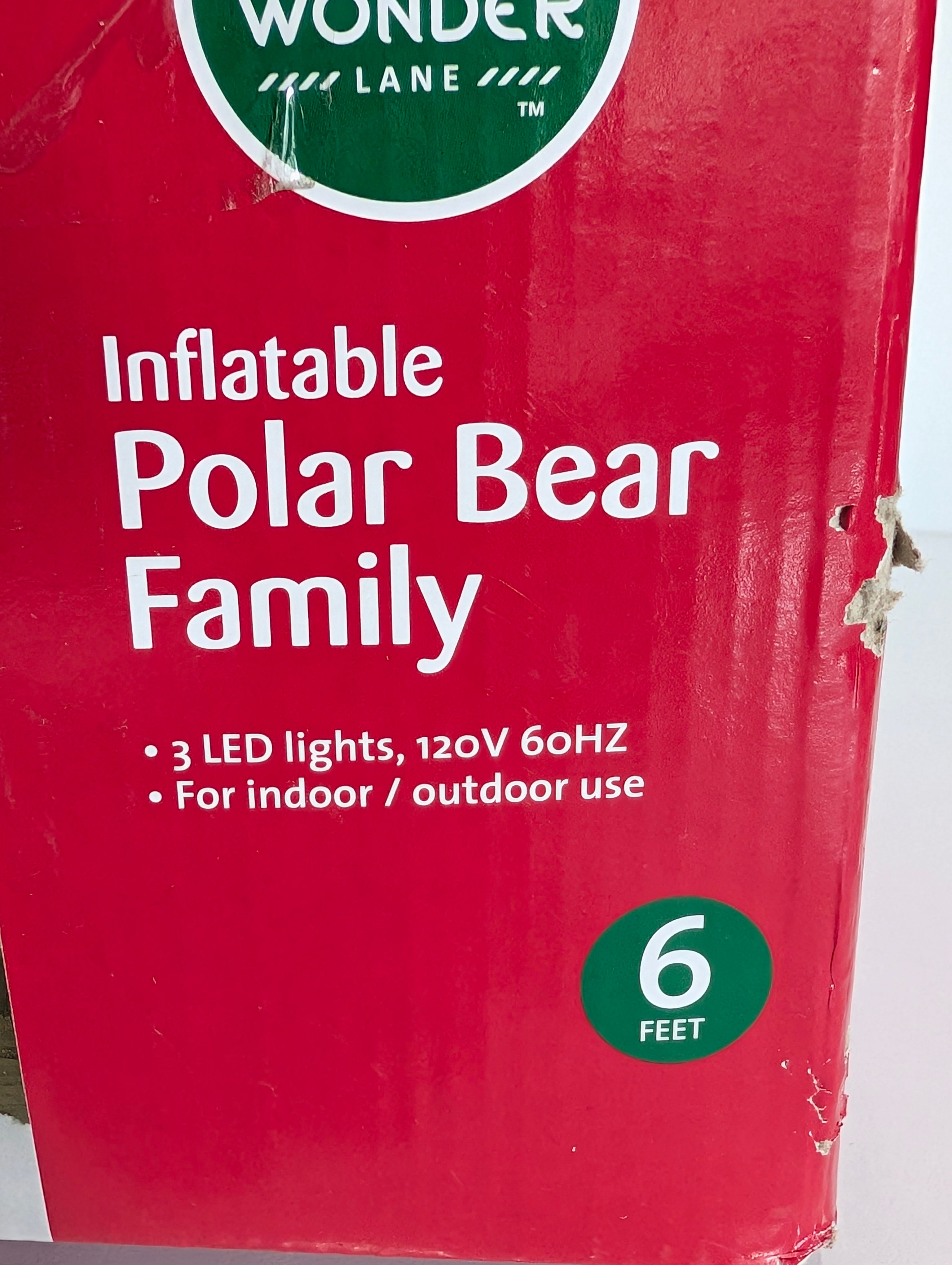 Winter Wonder Lane 6Ft Inflatable Polar Bear Family LED Lighted Outdoor Decor