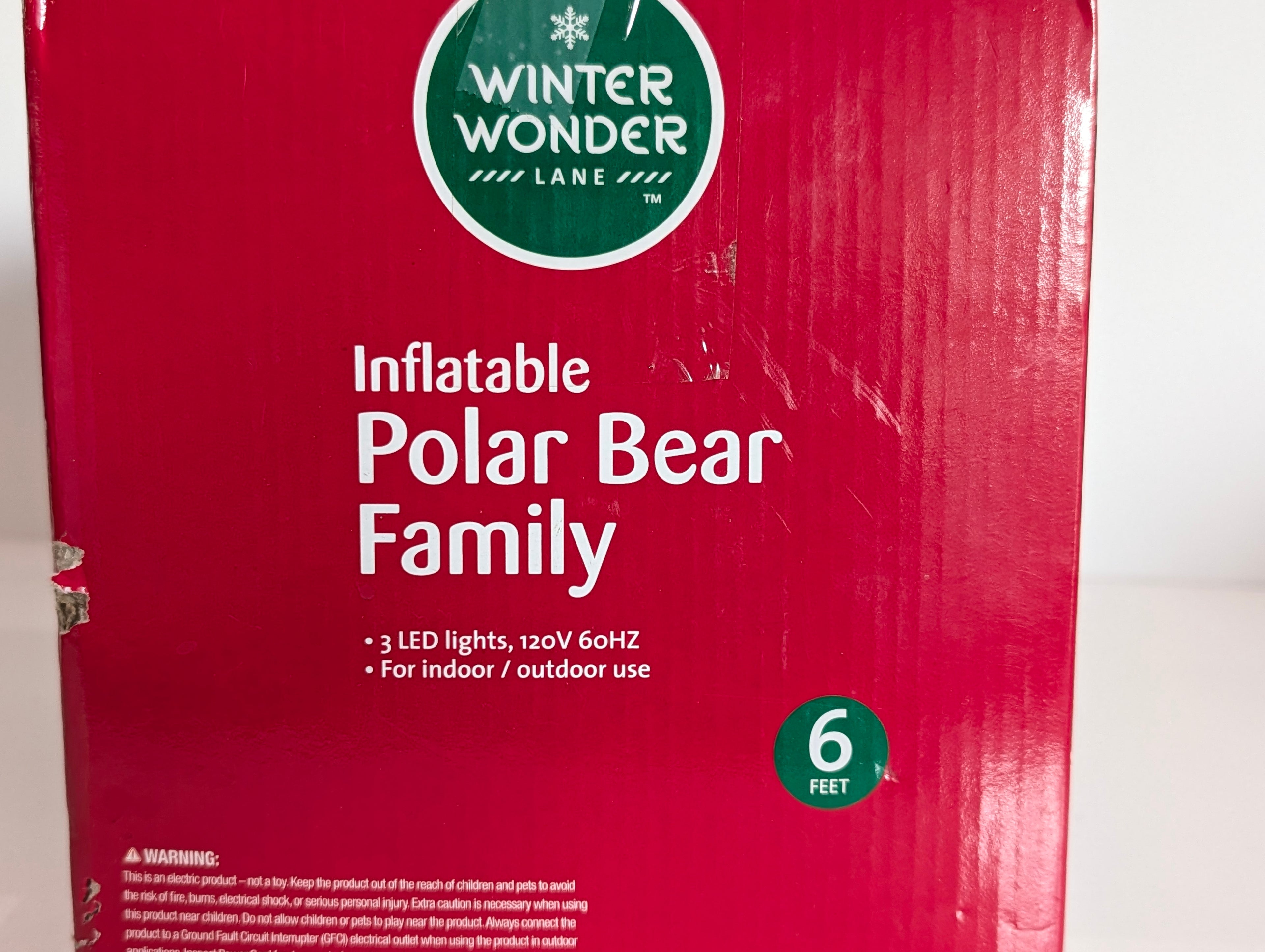 Winter Wonder Lane 6Ft Inflatable Polar Bear Family LED Lighted Outdoor Decor