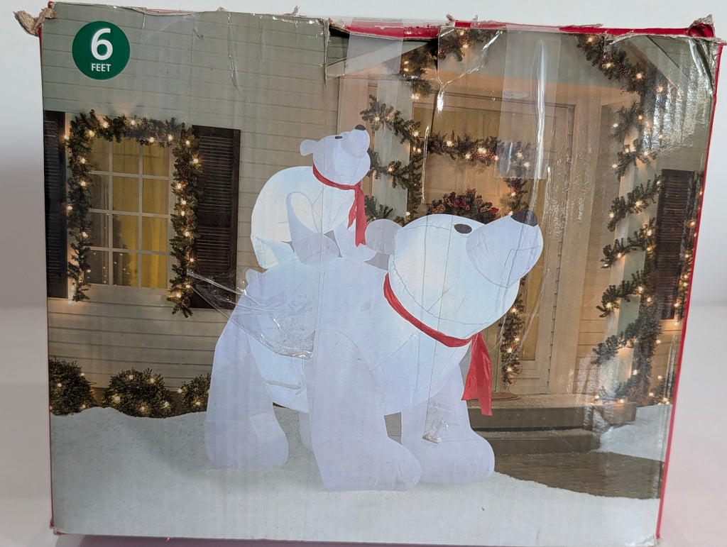 Winter Wonder Lane 6Ft Inflatable Polar Bear Family LED Lighted Outdoor Decor