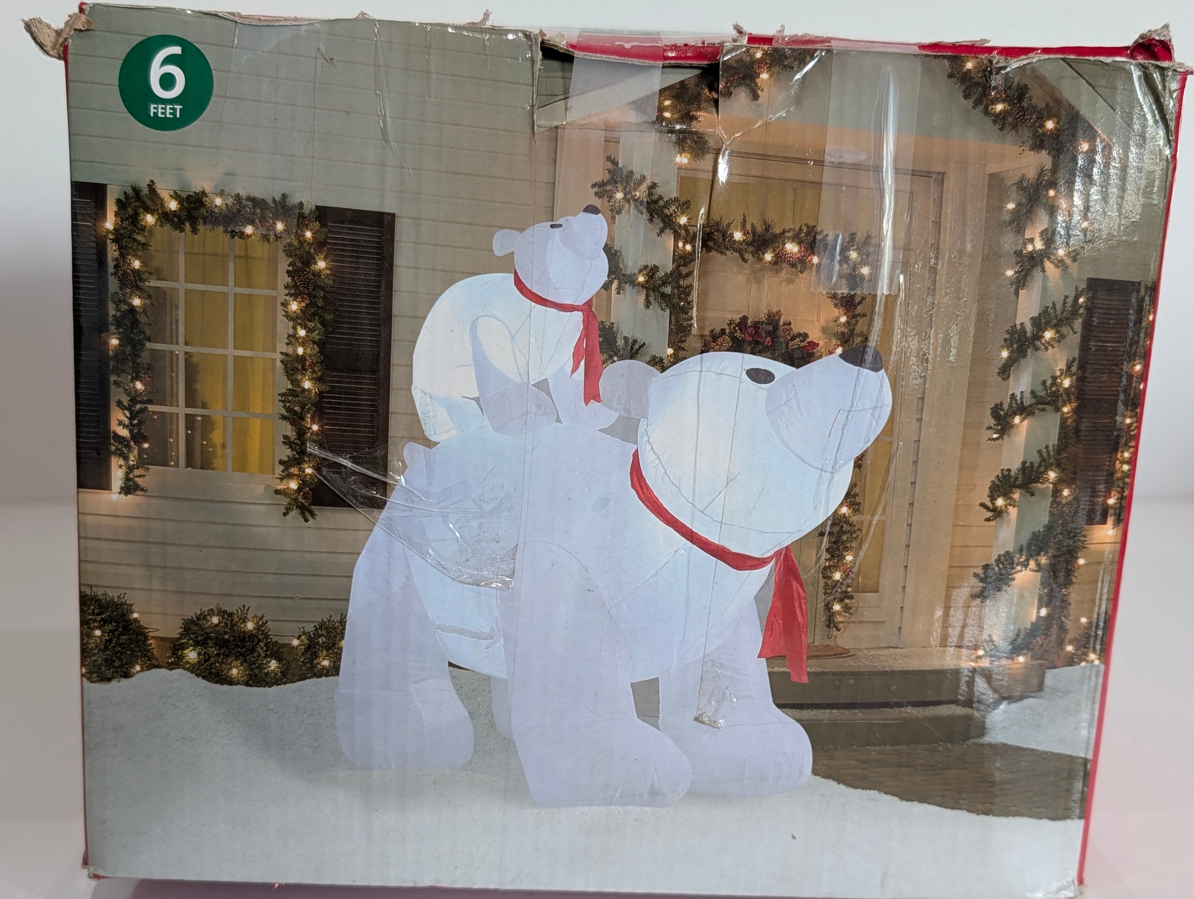Winter Wonder Lane 6Ft Inflatable Polar Bear Family LED Lighted Outdoor Decor