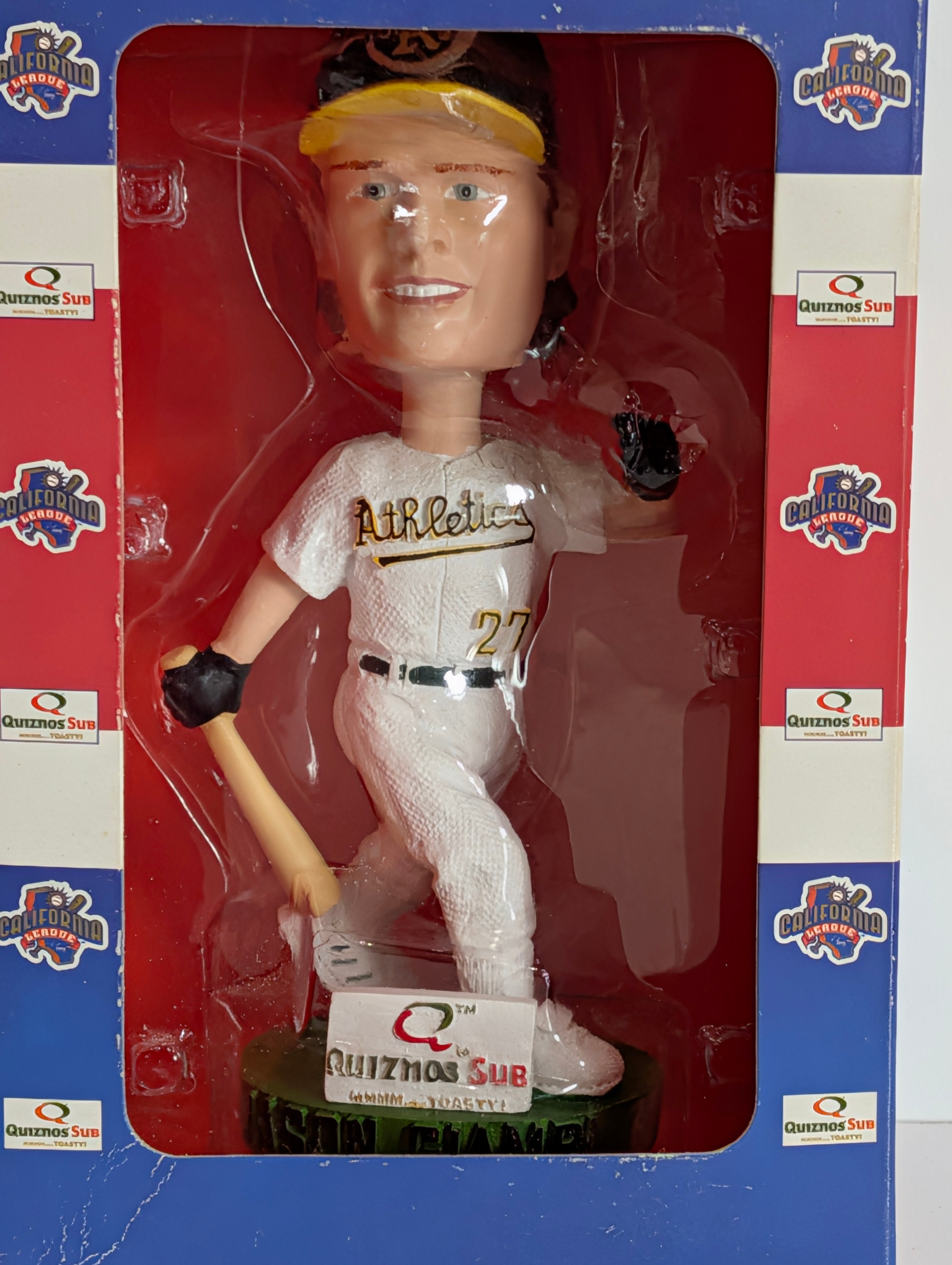 Vintage Jason Giambi Oakland Athletics #27 Bobblehead Cal League Quiznos Promo