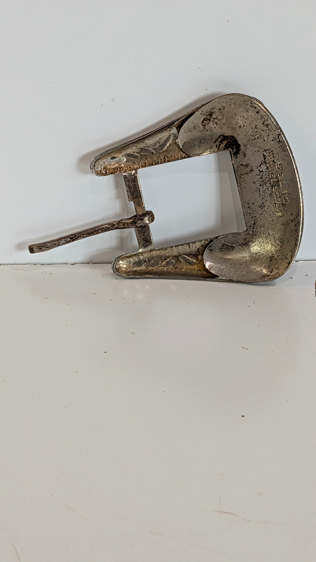 Vintage Silver Tone Floral Western Belt Buckle Solid Nickel Silver Cowboy