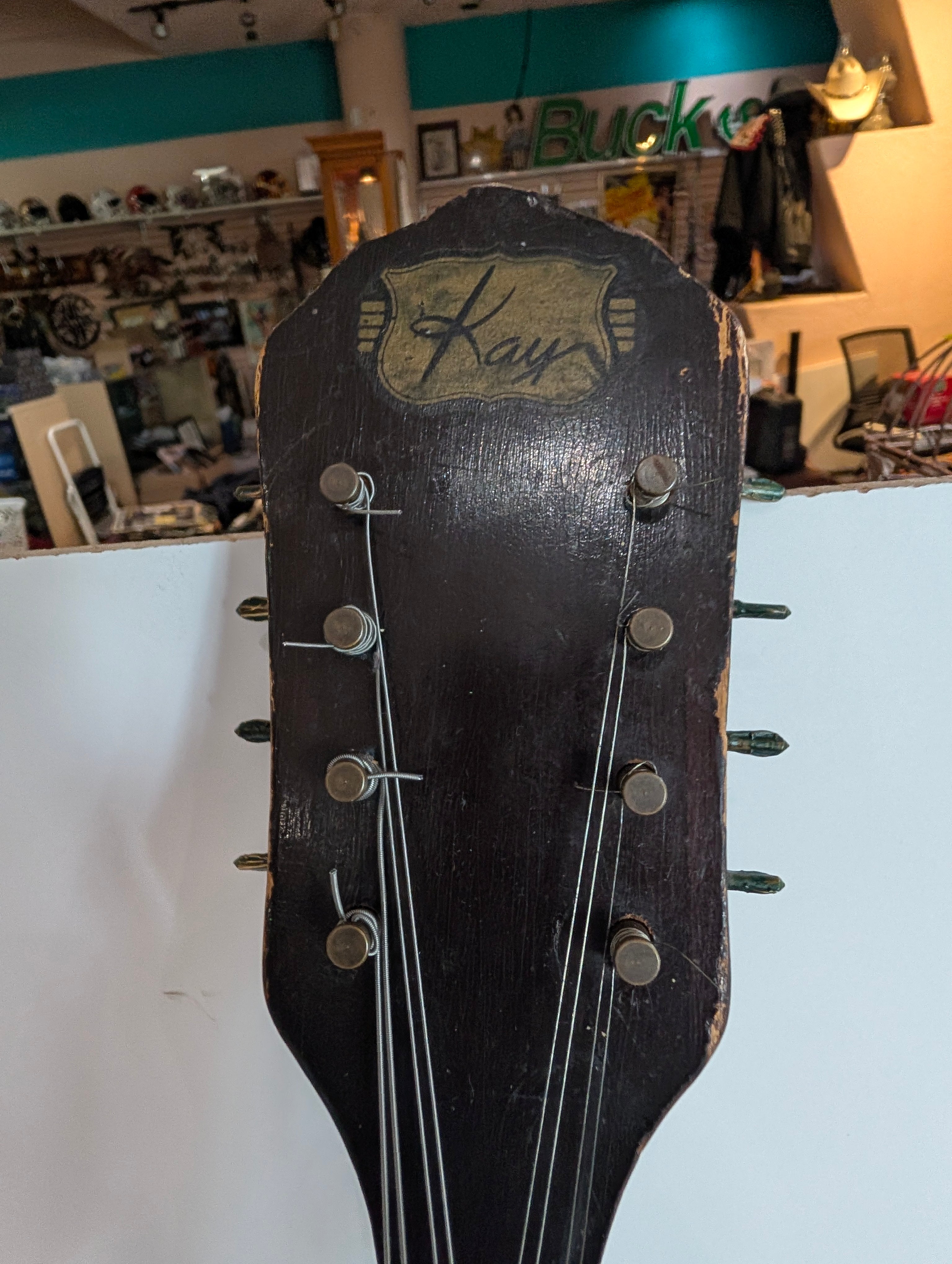 Vintage Kay 8 String Mandolin Sunburst Acoustic F Hole Folk Instrument USA