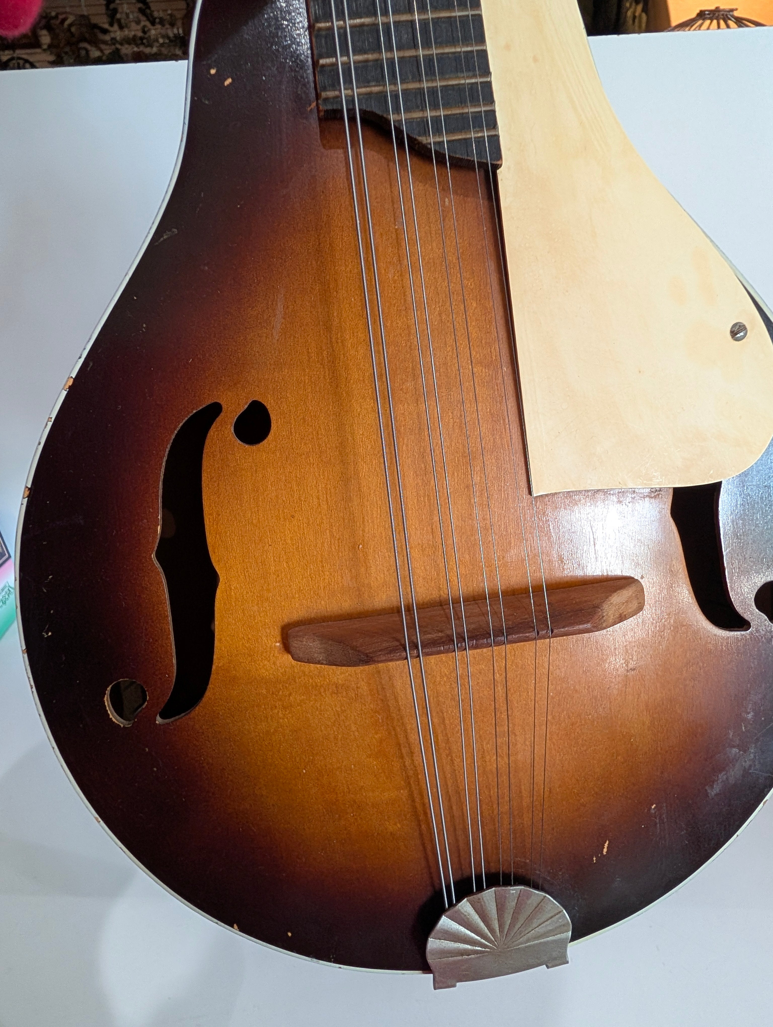 Vintage Kay 8 String Mandolin Sunburst Acoustic F Hole Folk Instrument USA